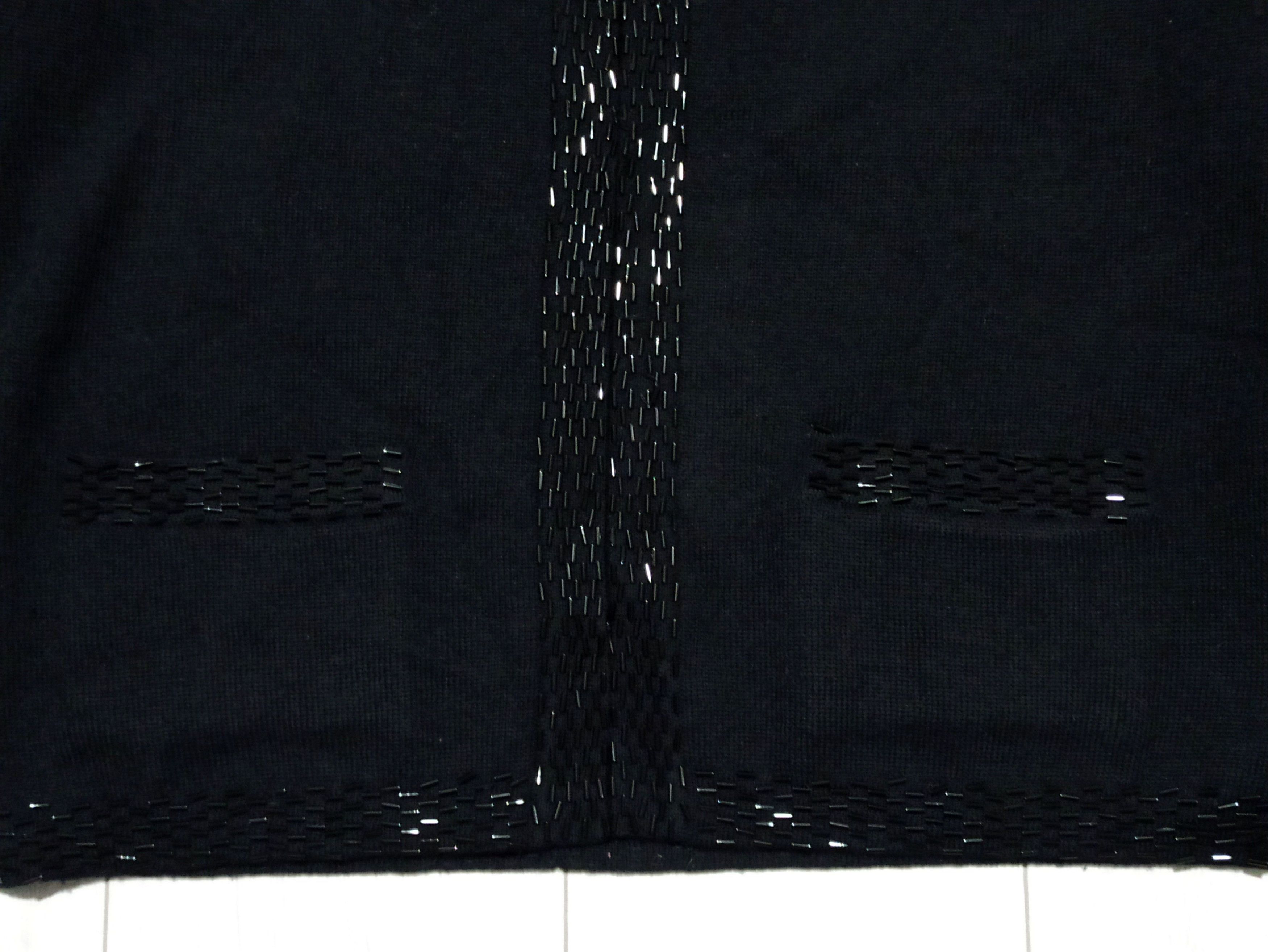 Liz Claiborne Liz Claiborne Vintage Black Beaded Merino Wool Cardigan Size M / US 6-8 / IT 42-44 - 3 Thumbnail