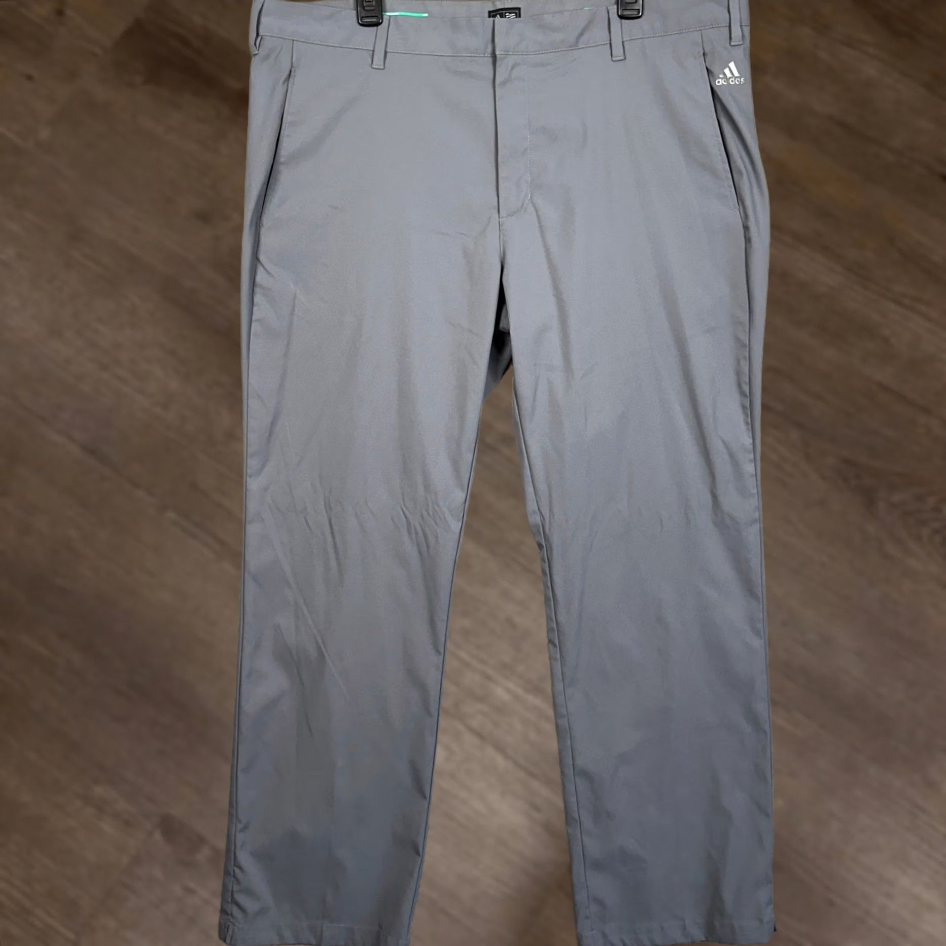 Adidas Adidas Pants Mens 40X32 Grey Chino Golf Performance Flat Front Straight Leg Logo Size US 40 / EU 56 - 1 Thumbnail
