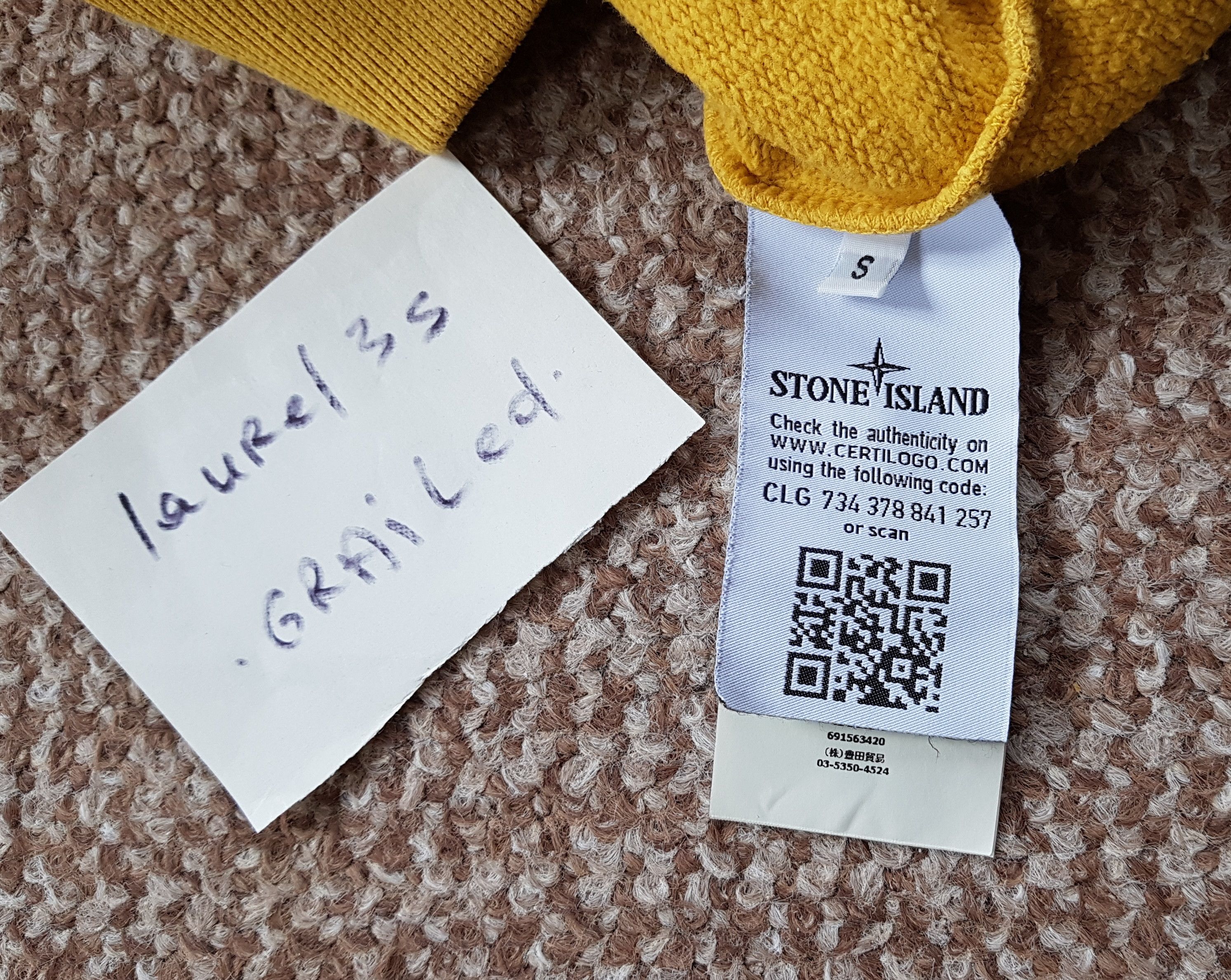 Stone Island Stone Island Garment Dyed Intarsia Logo Sweatshirt Size US S / EU 44-46 / 1 - 10 Thumbnail