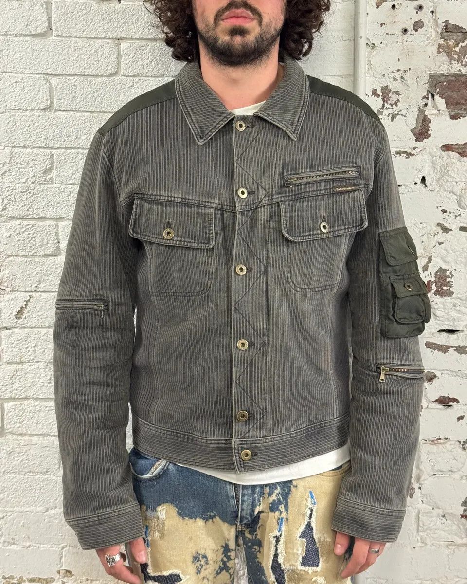 Dolce & Gabbana AW2003 Dolce & Gabbana Grey Corduroy & Green Jacket Size US L / EU 52-54 / 3 - 2 Thumbnail