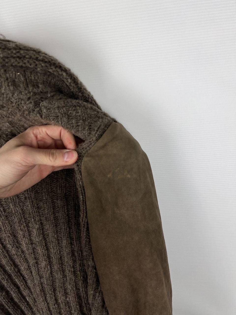 Allsaints Allsaints force cardigan leather wool woman size US 4 Size S / US 4 / IT 40 - 11 Thumbnail
