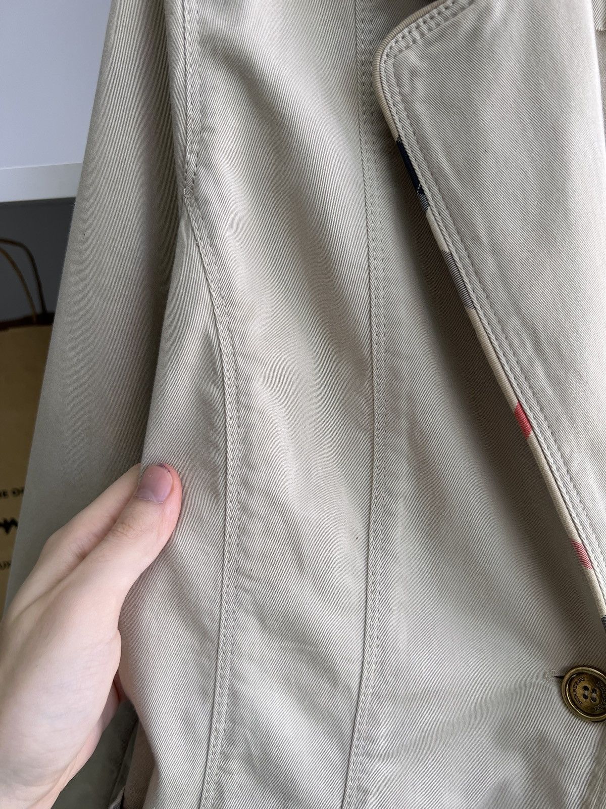 Burberry × Vintage Vintage Burberry Women’s Beige Blazer Size M / US 6-8 / IT 42-44 - 7 Thumbnail