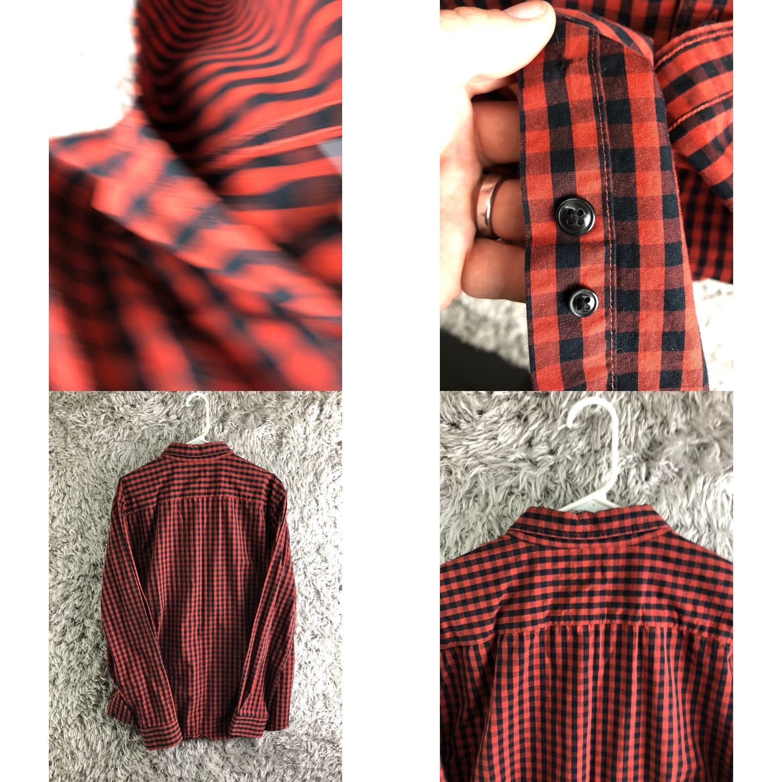 Vintage A&I Modern Fit Shirt XL Men Red Stripe Long Sleeve Button-Down Collar Shirt Size US XL / EU 56 / 4 - 8 Thumbnail