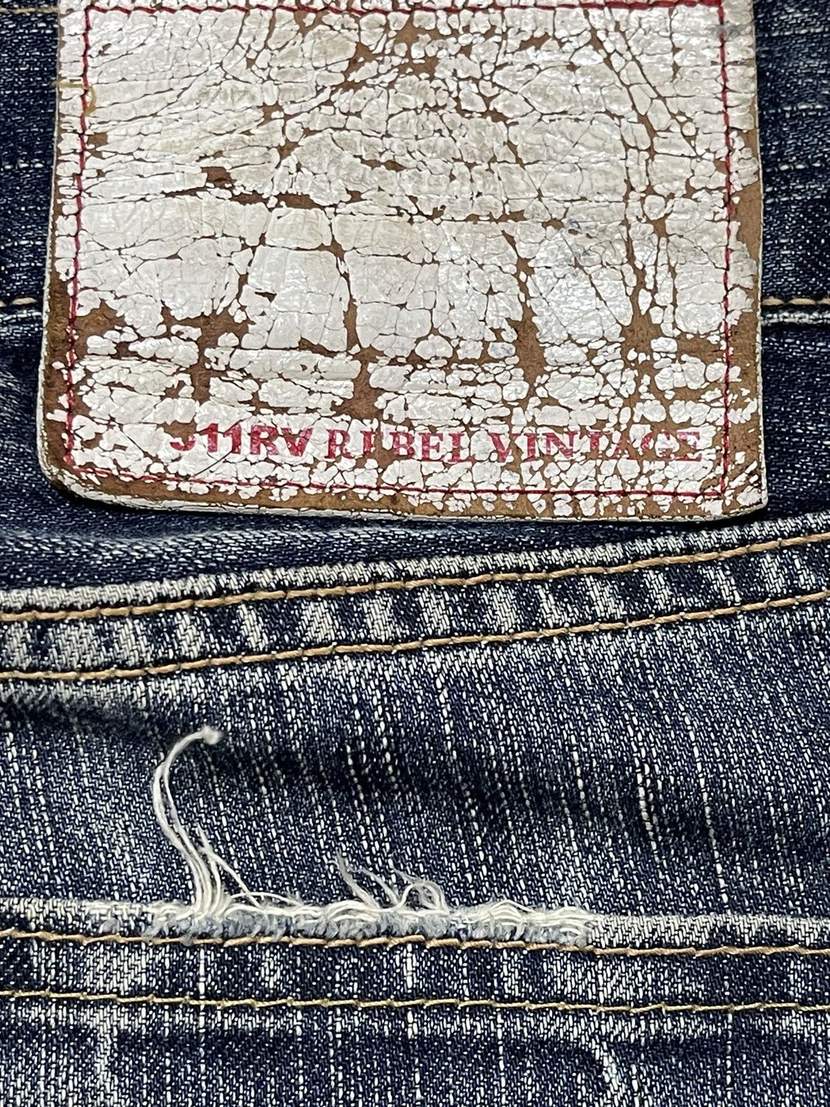 Edwin Edwin Rebel Vintage Blue Faded Wash Distress Baggy Jeans Size US 32 / EU 48 - 9 Thumbnail