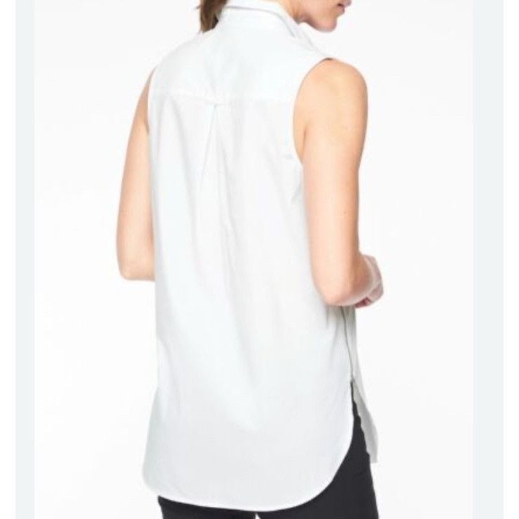 Athleta Athleta Tunic Button Down Shirt Small Bright White Hayes Wom Size S / US 4 / IT 40 - 3 Thumbnail