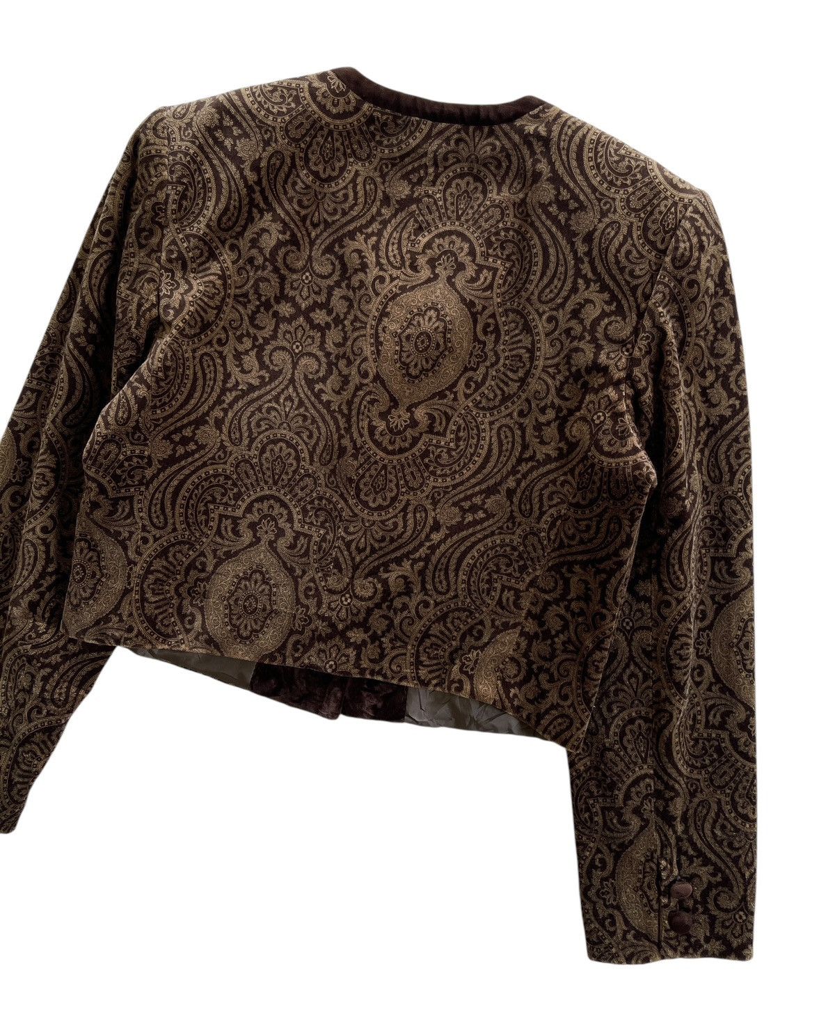 Valentino Valentino Garavani Paisley Cropped Velvet Jacket Size M / US 6-8 / IT 42-44 - 8 Thumbnail