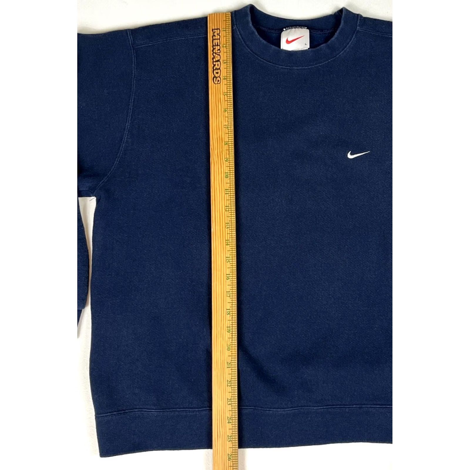 Nike Nike Men’s Vintage 90s Crewneck Sweatshirt Shirt L Navy White Embroidered Logo Crew Neck Size US L / EU 52-54 / 3 - 7 Thumbnail