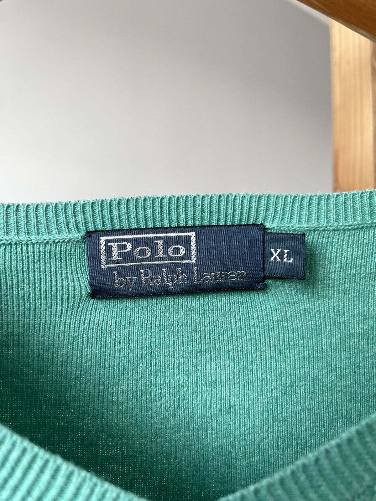 Polo Ralph Lauren VINTAGE 90s POLO RALPH LAUREN VNECK MINT PIMA COTTON SWEATER Size US XL / EU 56 / 4 - 6 Thumbnail