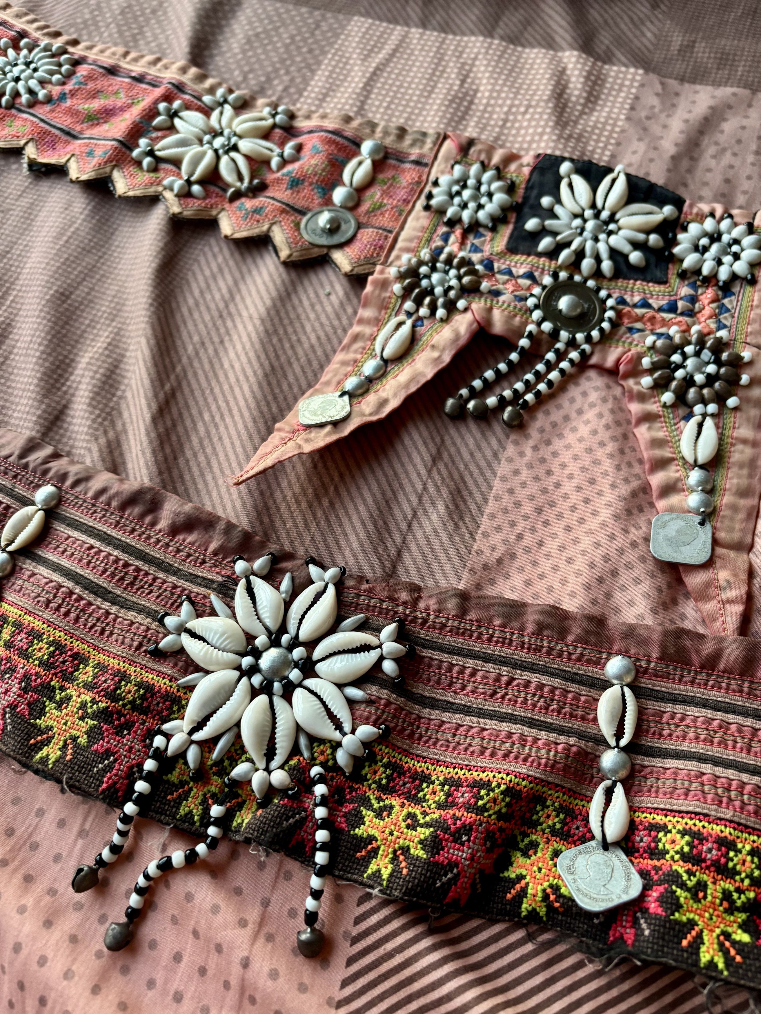 Handmade Handmade Ethnic Thai Hill Tribe Beads & Cowrie Shell Belt Size ONE SIZE - 4 Thumbnail