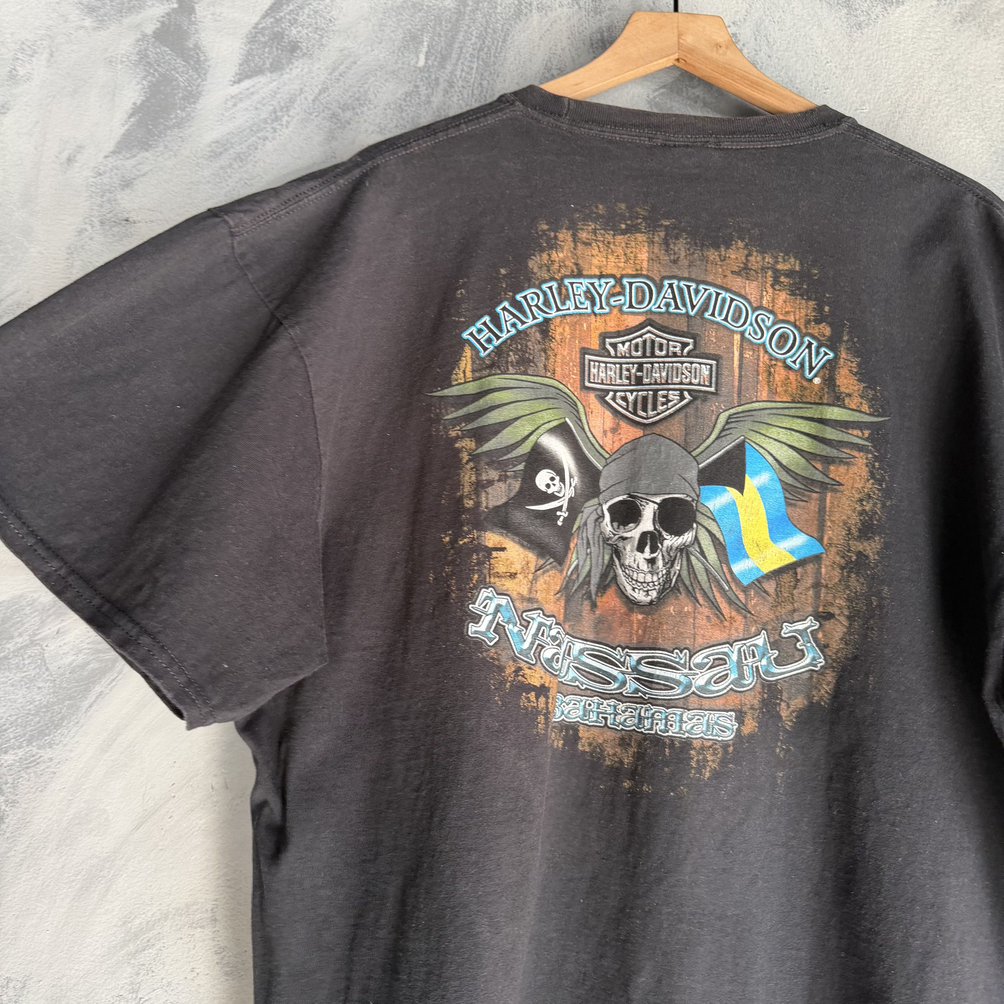 Harley Davidson Vintage Harley Davidson T Shirt Mens 2XL Black Nassau Riders Size US XXL / EU 58 / 5 - 5 Thumbnail