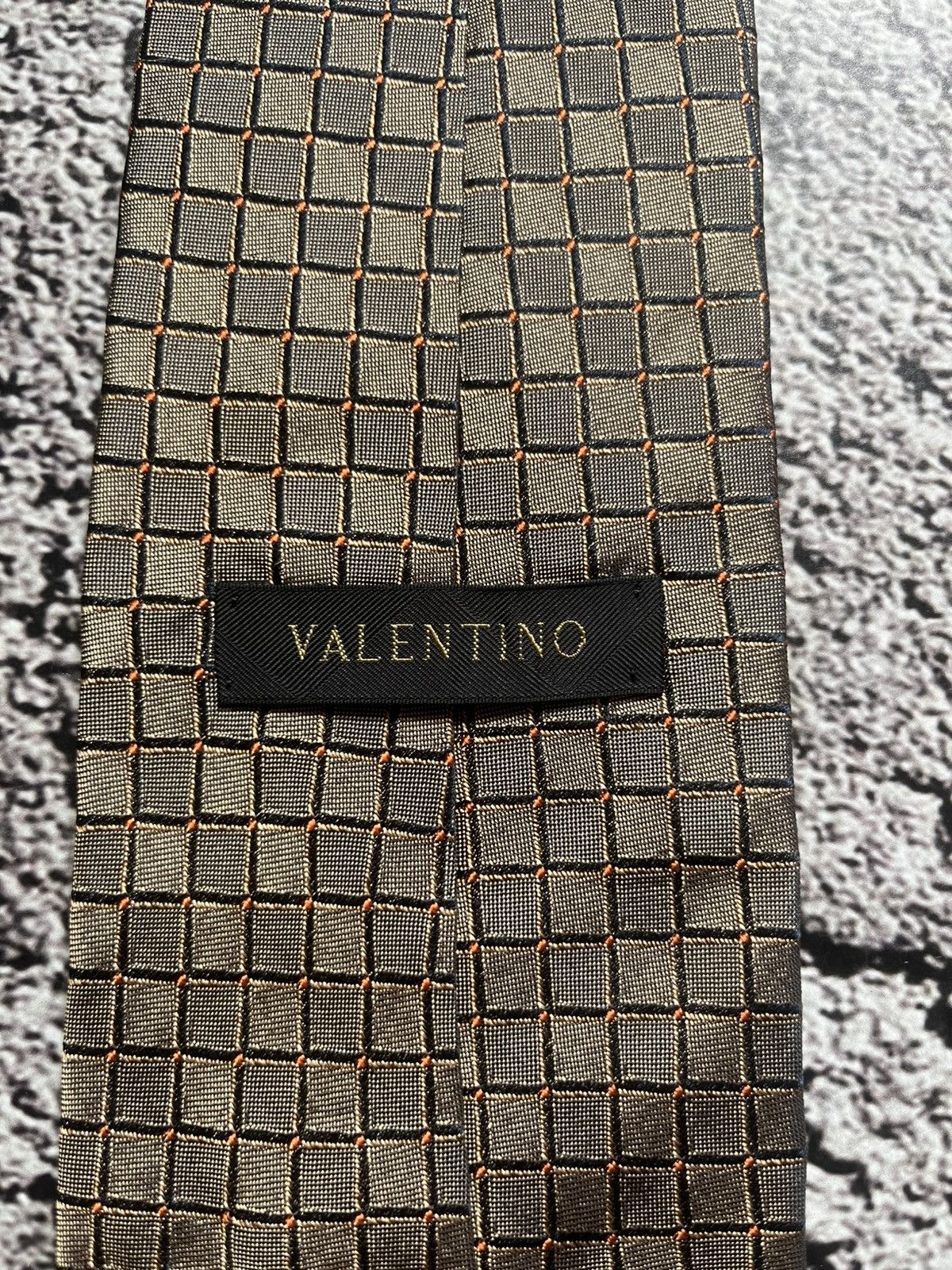 Valentino Valentino Silk Tie Grid Pattern Size ONE SIZE - 5 Thumbnail