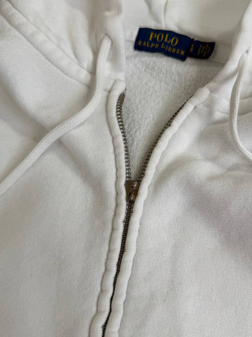Polo Ralph Lauren Polo Ralph Lauren White Zip-Up Hoodie Y2K Avant-garde Size US M / EU 48-50 / 2 - 7 Thumbnail