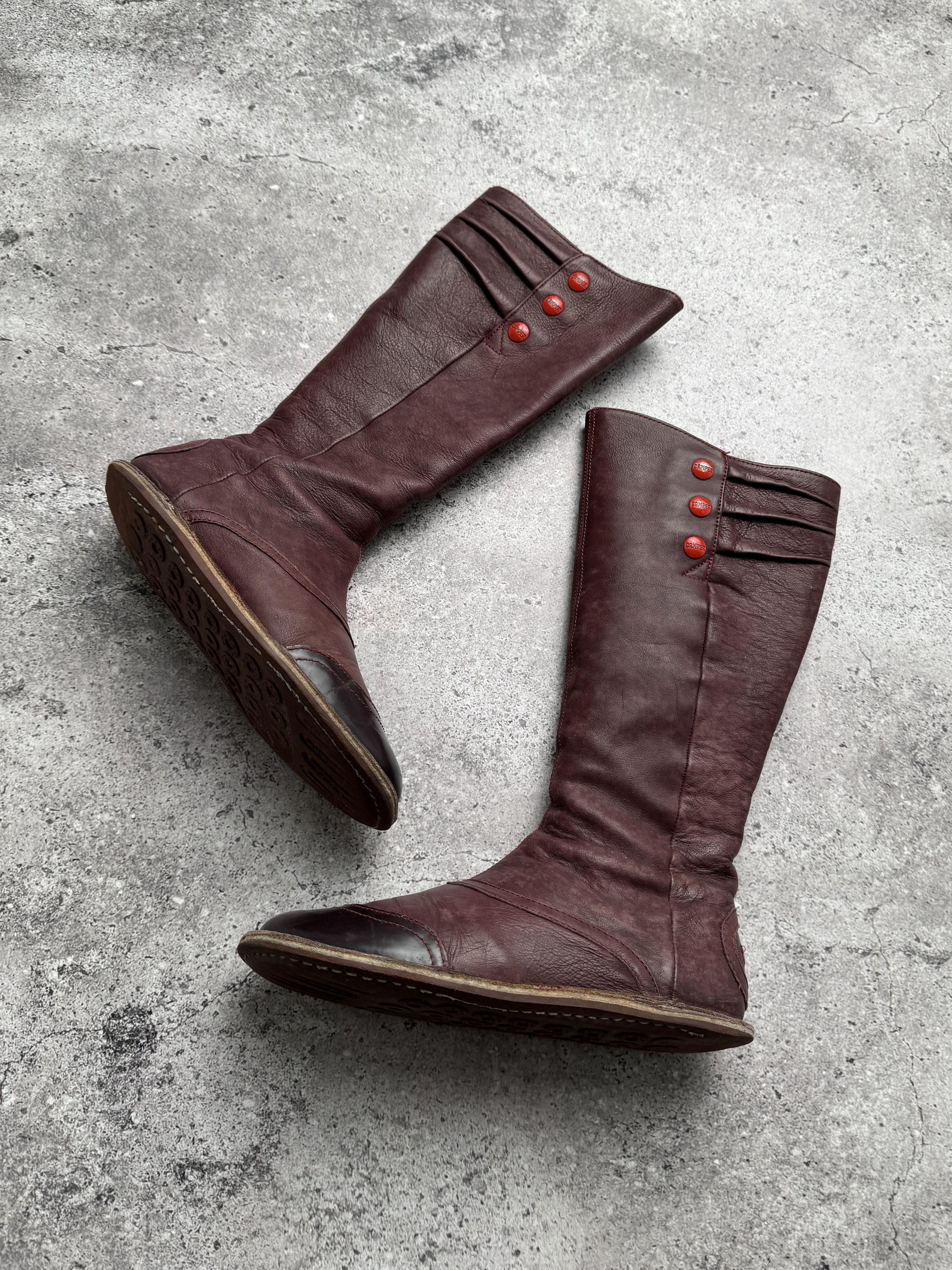 Camper Camper Vintage Faded Leather Boots C2(V497)E8 Size US 7 / IT 37 - 1 Thumbnail
