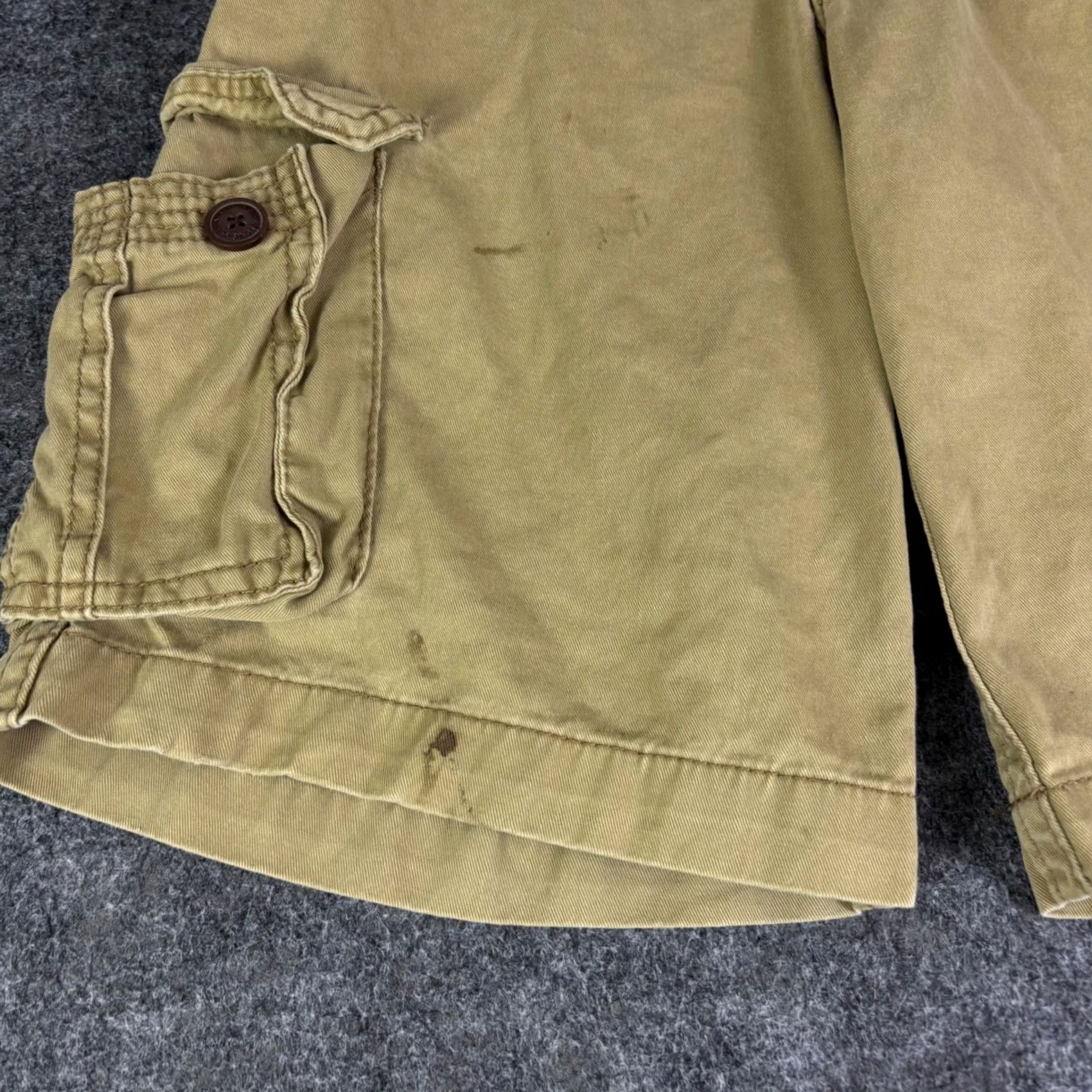 Aeropostale Aeropostale Mens Cargo Shorts Size 28 Khaki Tan Cotton Twill Drawstring Utility Size US 28 / EU 44 - 8 Thumbnail