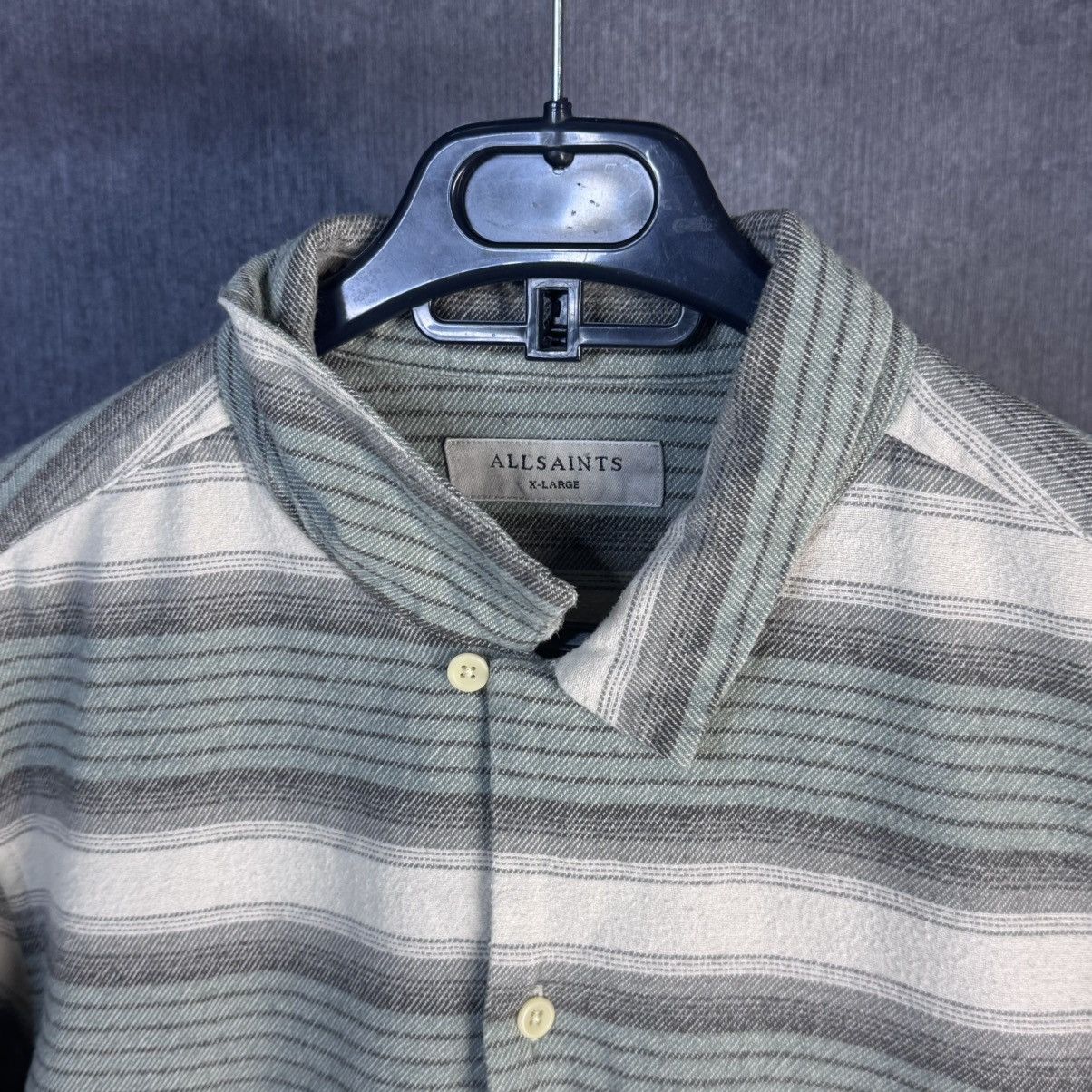 Allsaints Vintage Allsaints flannel shirt striped streetwear Y2K Size US XL / EU 56 / 4 - 4 Thumbnail