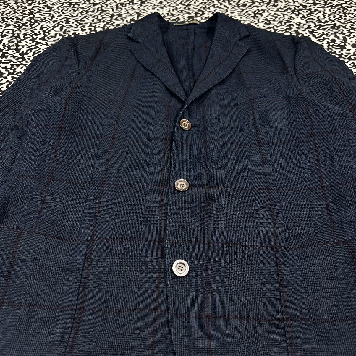 Boglioli BOGLIOLI K Jacket Linen Checked Blazer Luxury Casual Style Size 40R - 8 Thumbnail
