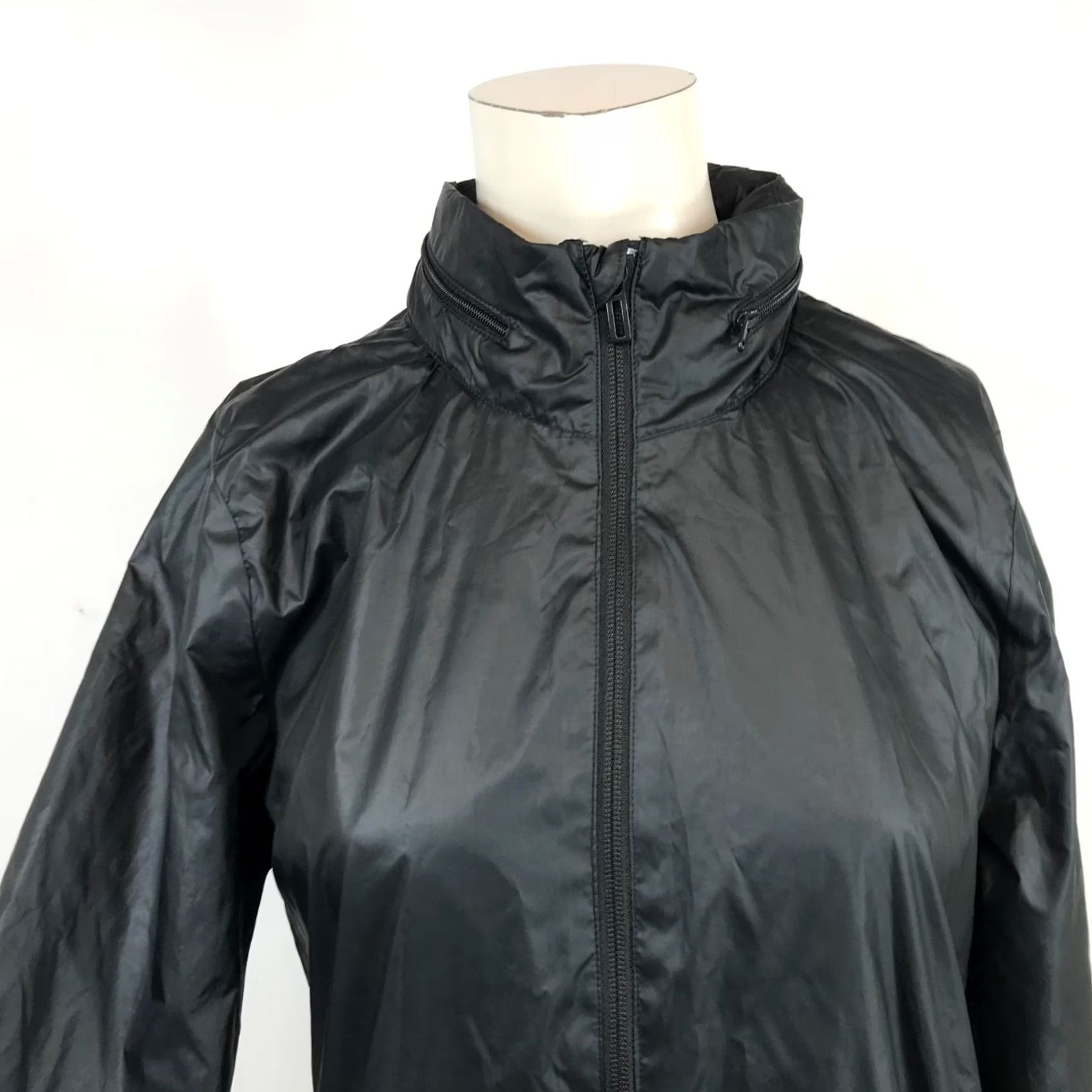 Adidas ADIDAS WMS SMALL BLACK FULL ZIP WINDBREAKER JACKET WITH UP HOOD Size S / US 4 / IT 40 - 2 Thumbnail
