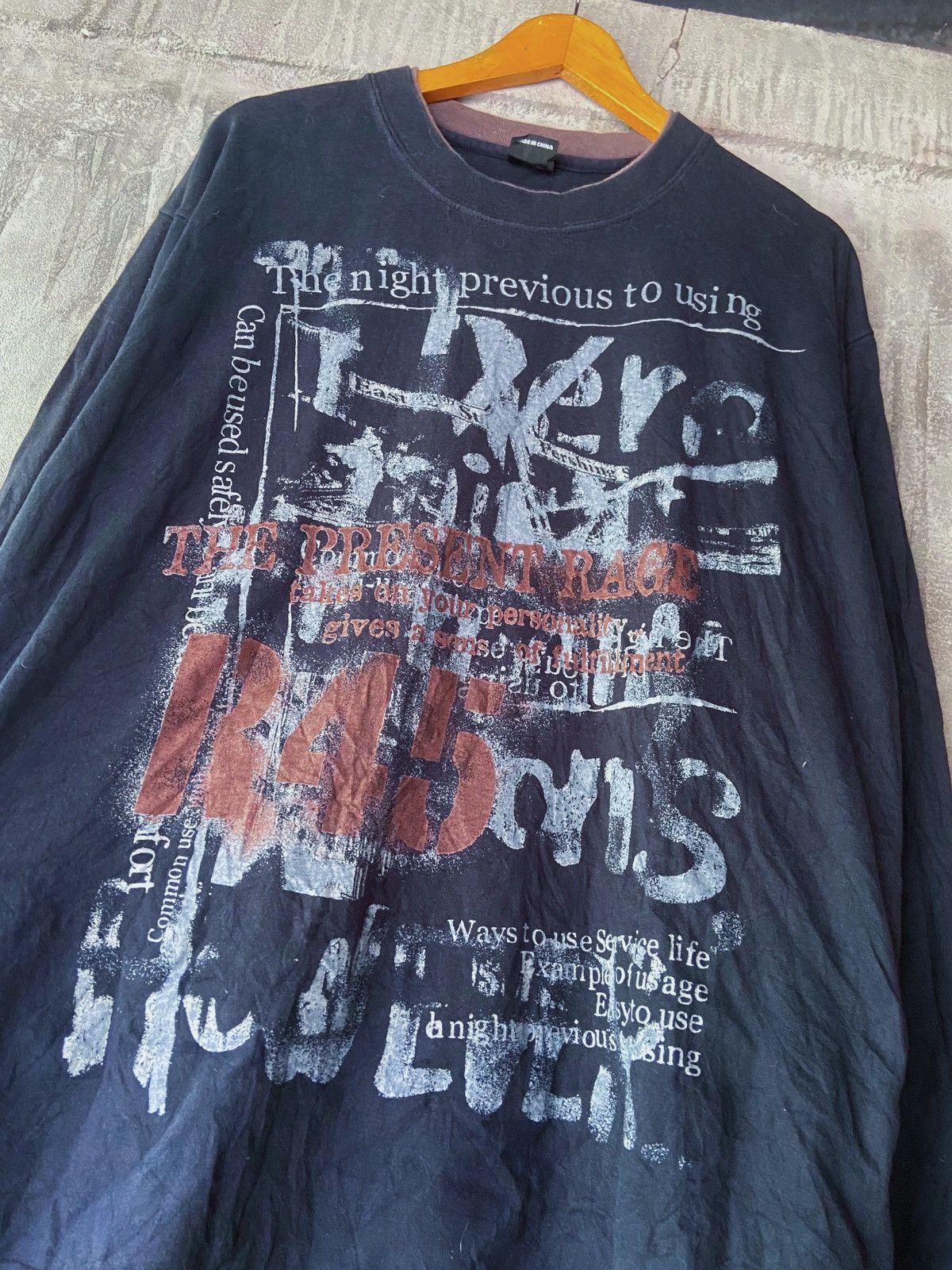 Japanese Brand PUNK STYLE THE NIGHT PREVIOUS TO USING LONG SLEEVE Size US XL / EU 56 / 4 - 2 Thumbnail