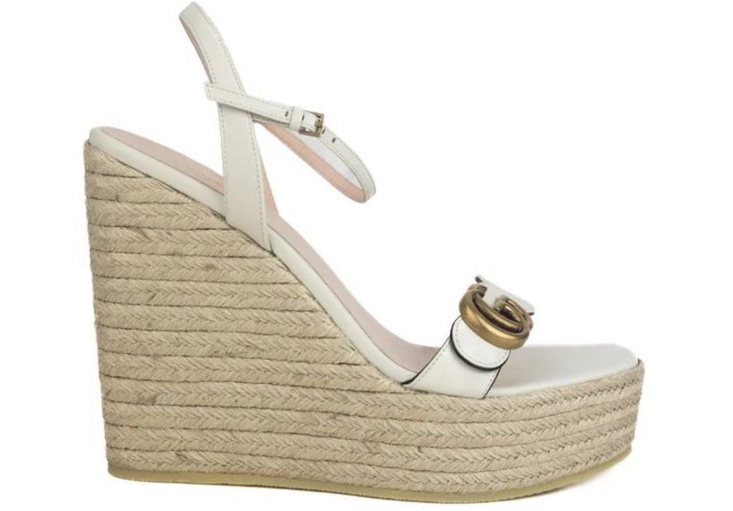 Gucci Gucci Aitana Logo Lifford Espadrille Platform Sandal Size US 5 / IT 35 - 2 Thumbnail