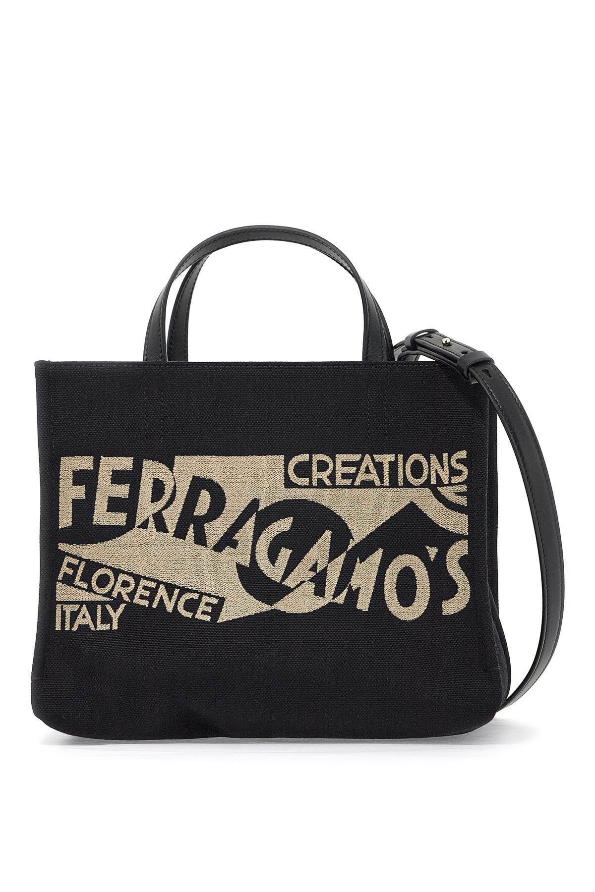 Salvatore Ferragamo o1s1rm0526 Size : OS / Tote Bag in Black/Beige Size ONE SIZE - 1 Thumbnail