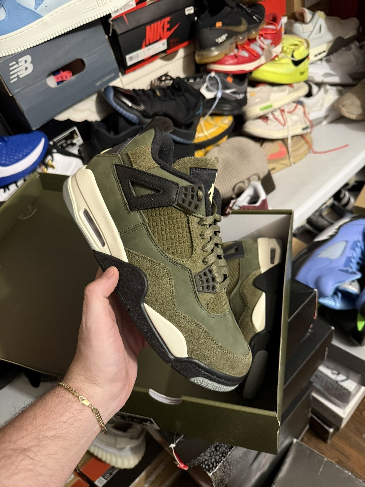 Jordan Brand Jordan retro 4 craft olive sz 9.5 Size US 9.5 / EU 42-43 - 1 Thumbnail