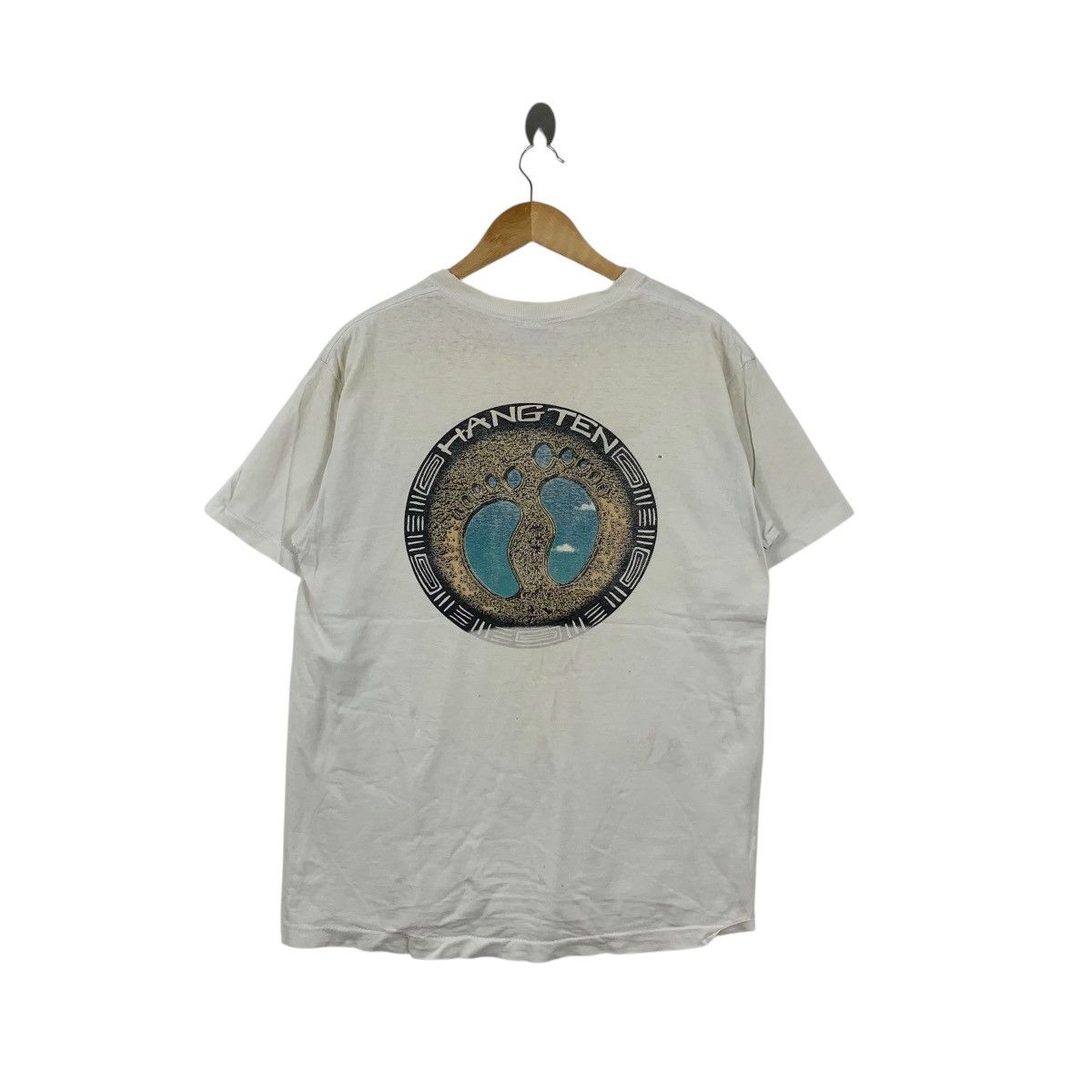 Hang Ten Vintage 90s HANG TEN SURF California Distress Thrashed Tee Size US M / EU 48-50 / 2 - 1 Thumbnail