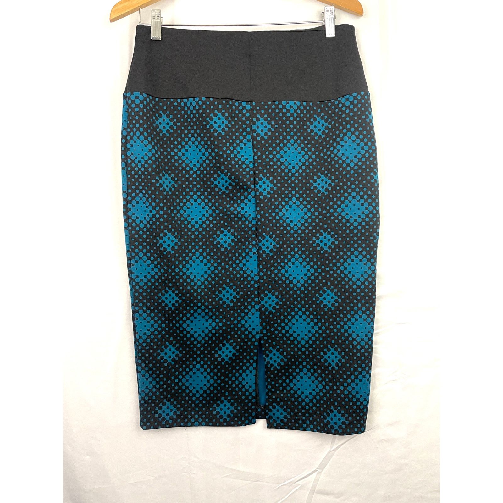 Worthington Worthington Pencil Skirt Sz 6 Stretch Blue Black Pattern Size 28" / US 6 / IT 42 - 2 Thumbnail