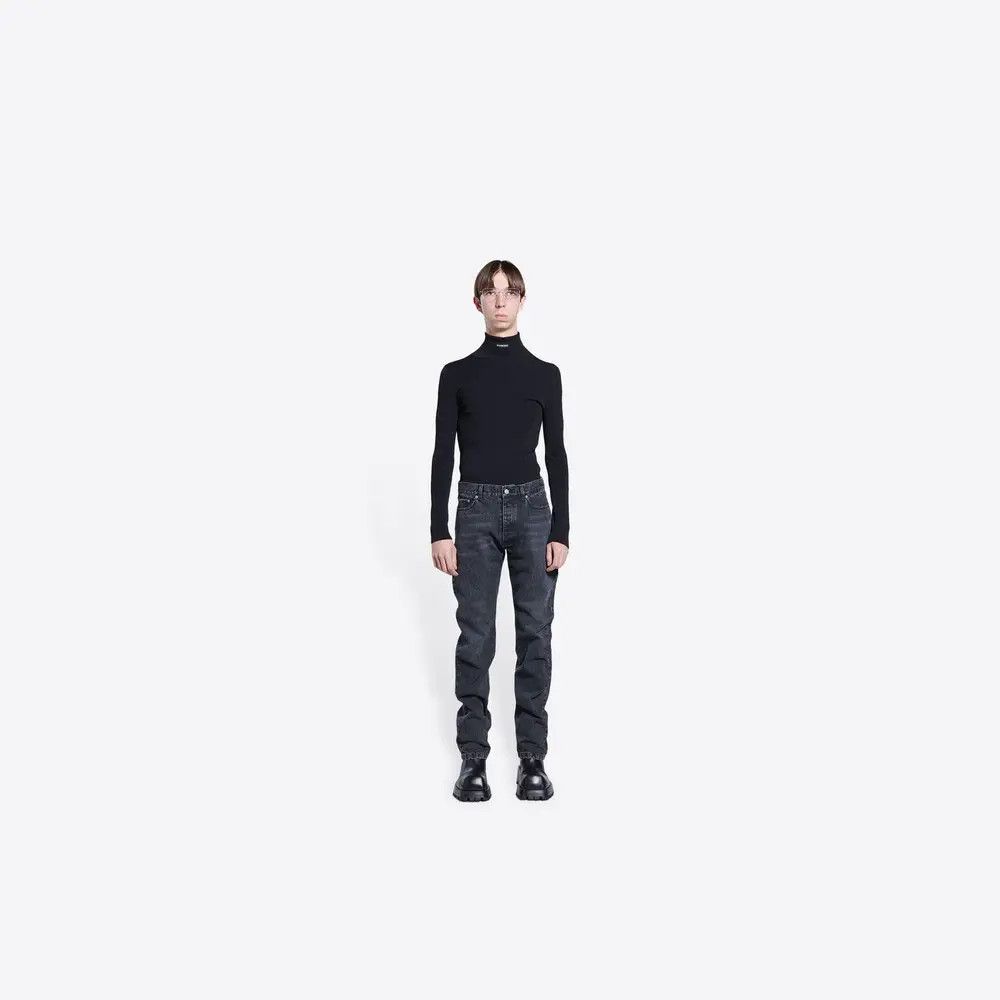 Balenciaga o1w1db10425 Year Of The Tiger Normal Fit Denim Pant Black Size US 31 - 3 Thumbnail