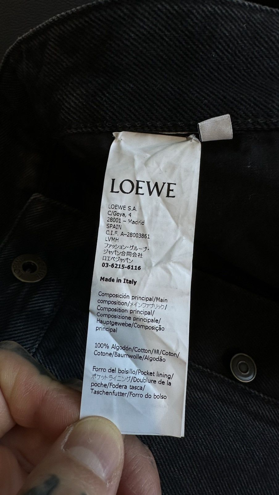 Loewe Loewe Anagram Baggy Denim Size US 30 / EU 46 - 14 Thumbnail