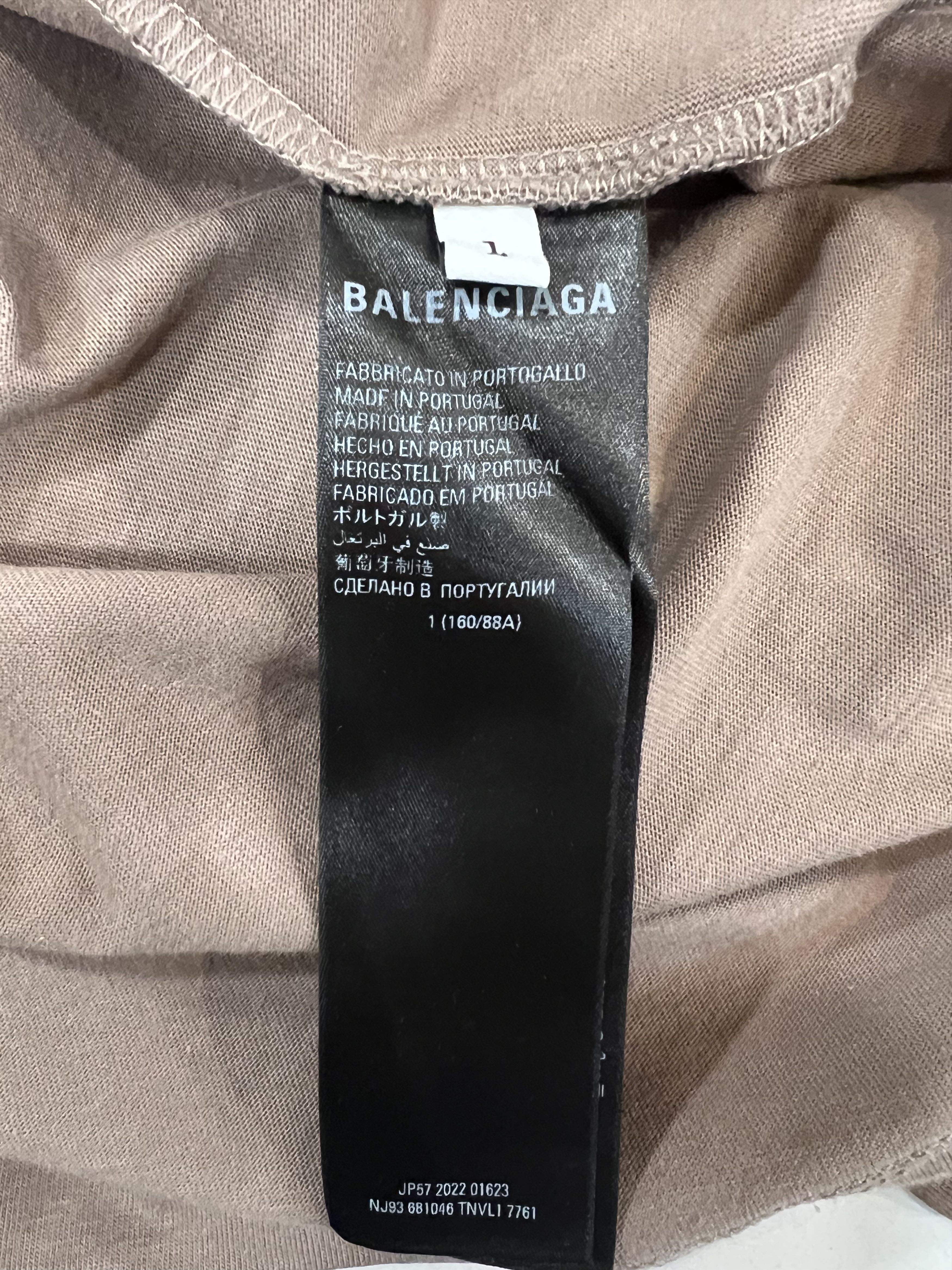 Balenciaga Balenciaga Taupe Brown Logo Long Sleeve T-Shirt Size US S / EU 44-46 / 1 - 4 Thumbnail