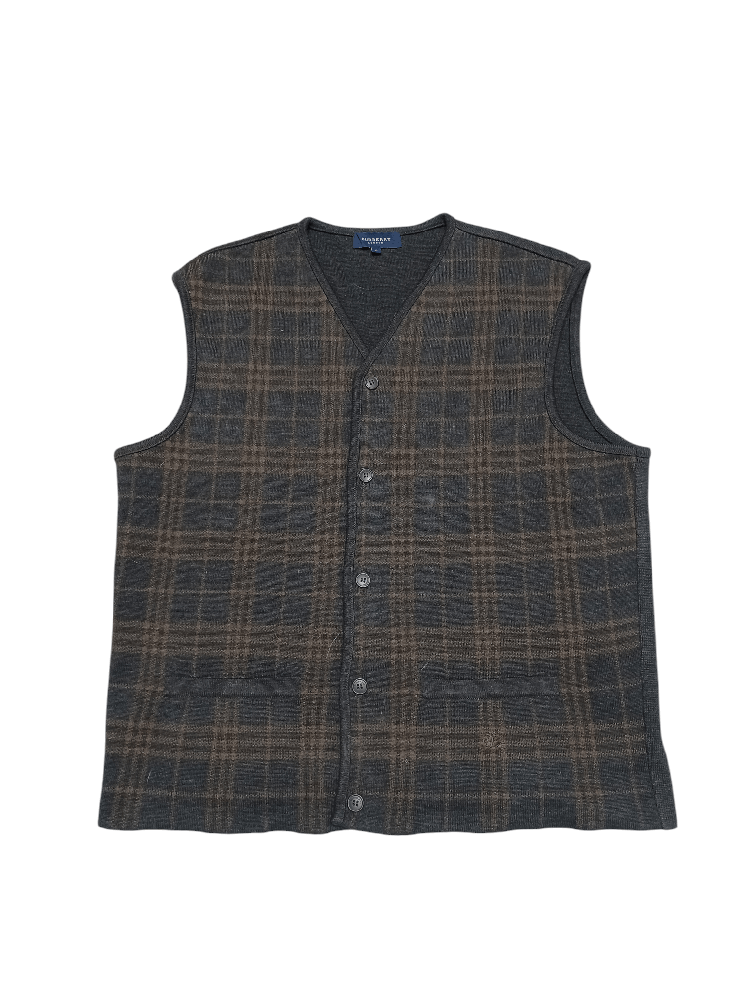 BURBERRY VINTAGE WOOL VEST CHECKERED OLDMONEY LUXURY