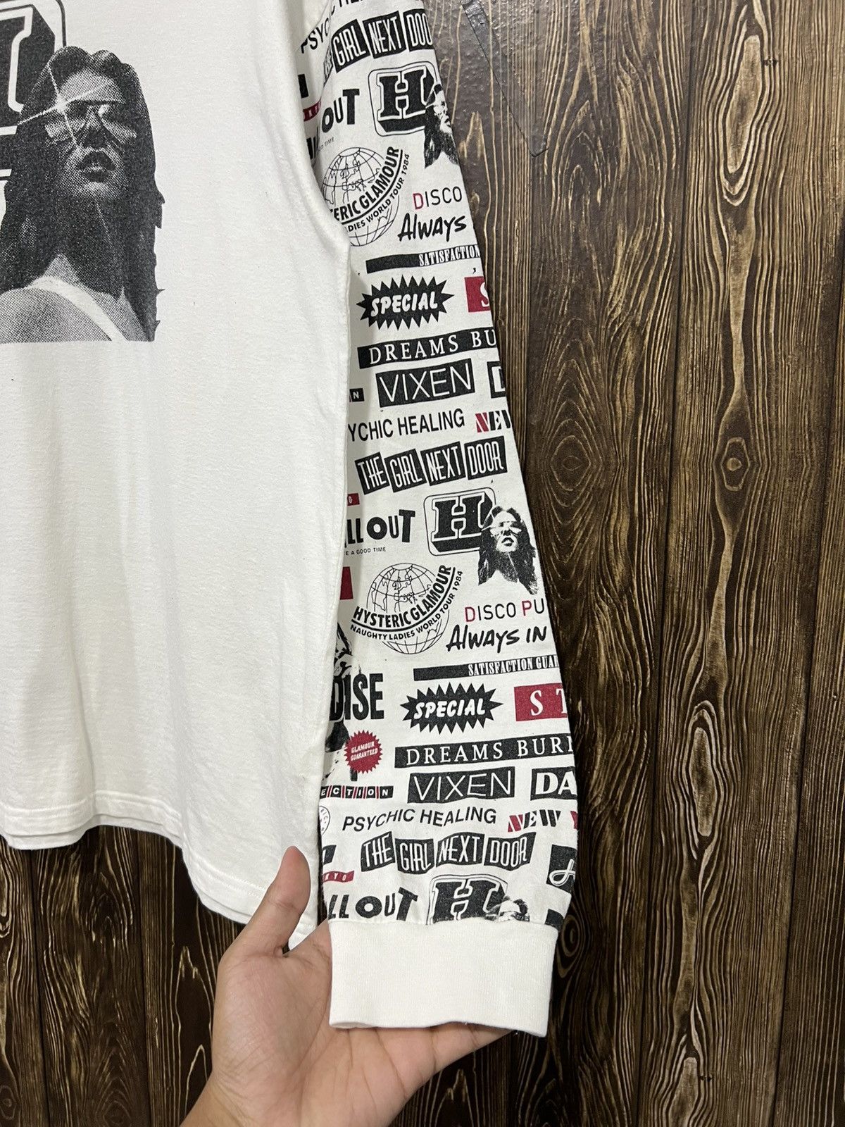 Hysteric Glamour Hysteric Glamour Fullprint Sleeve Tshirt Size US M / EU 48-50 / 2 - 4 Thumbnail