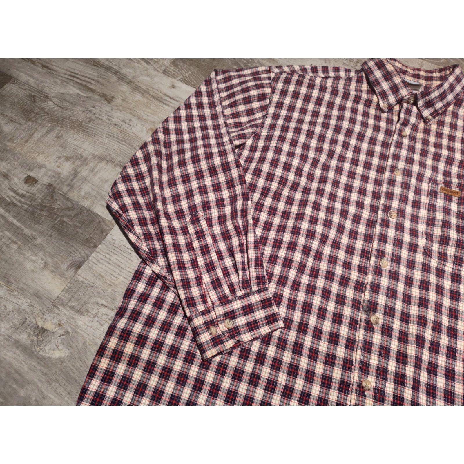 Carhartt VINTAGE Carhartt Flannel Shirt Men XL Plaid Heavyweight Button-Down USA Made Red 90s Grunge Outdoor Mens Size US XL / EU 56 / 4 - 6 Thumbnail