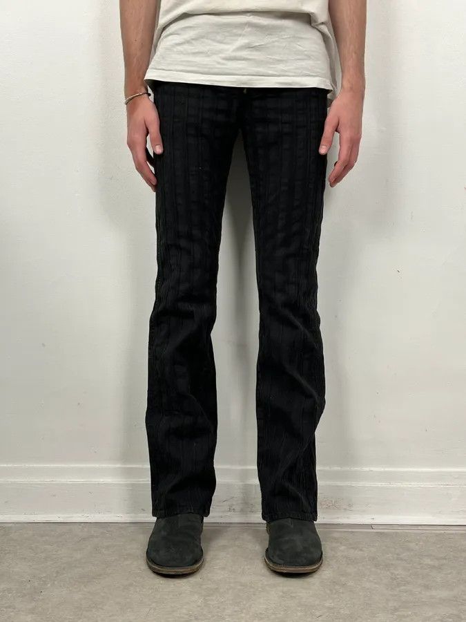Just Cavalli 2000s Cavalli Black Bootcut Low-Rise Pants Size US 30 / EU 46 - 2 Thumbnail