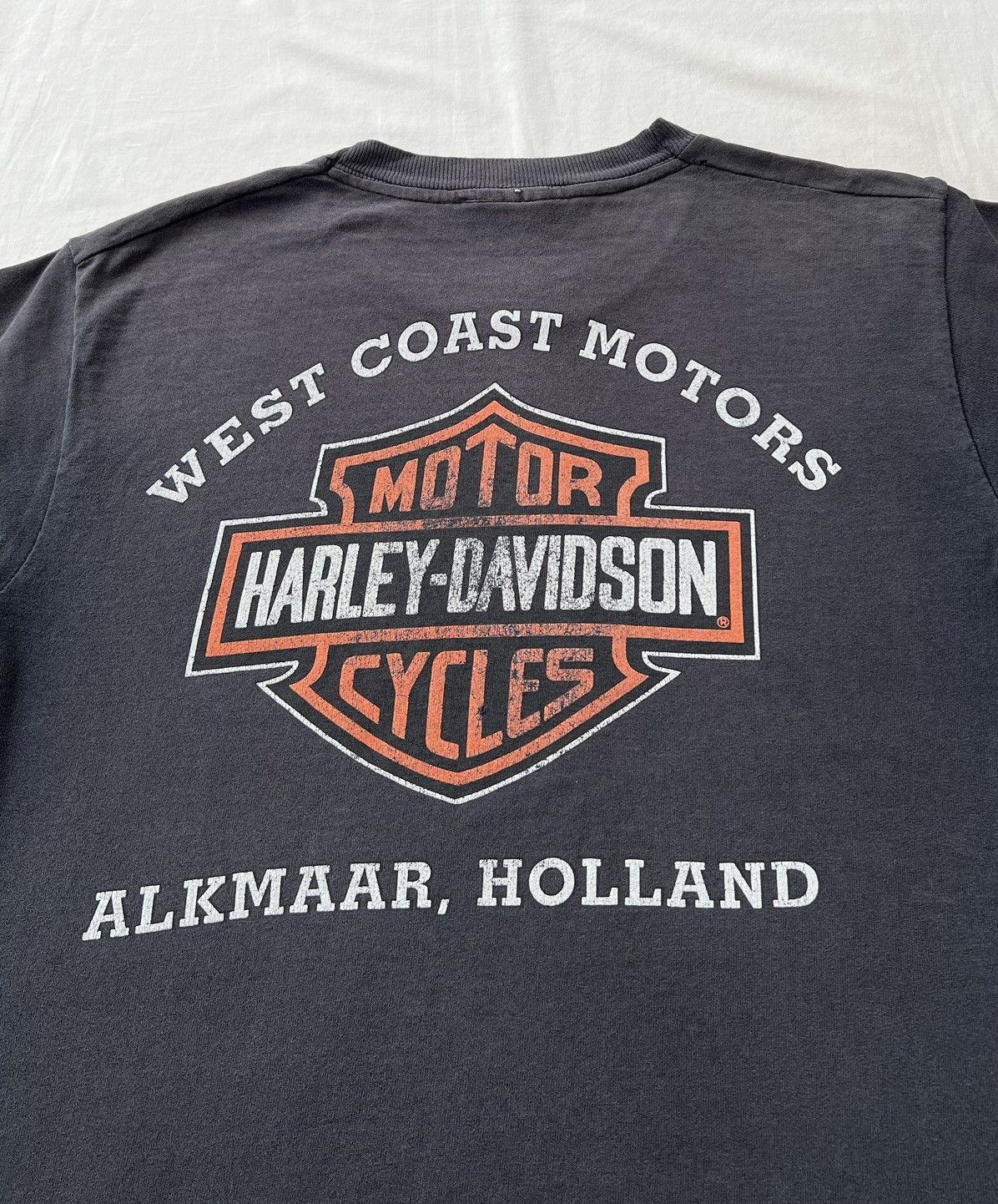 Harley Davidson Vintage 90s Harley Davidson West Coast Motors Holland Tshirt Size US S / EU 44-46 / 1 - 13 Thumbnail