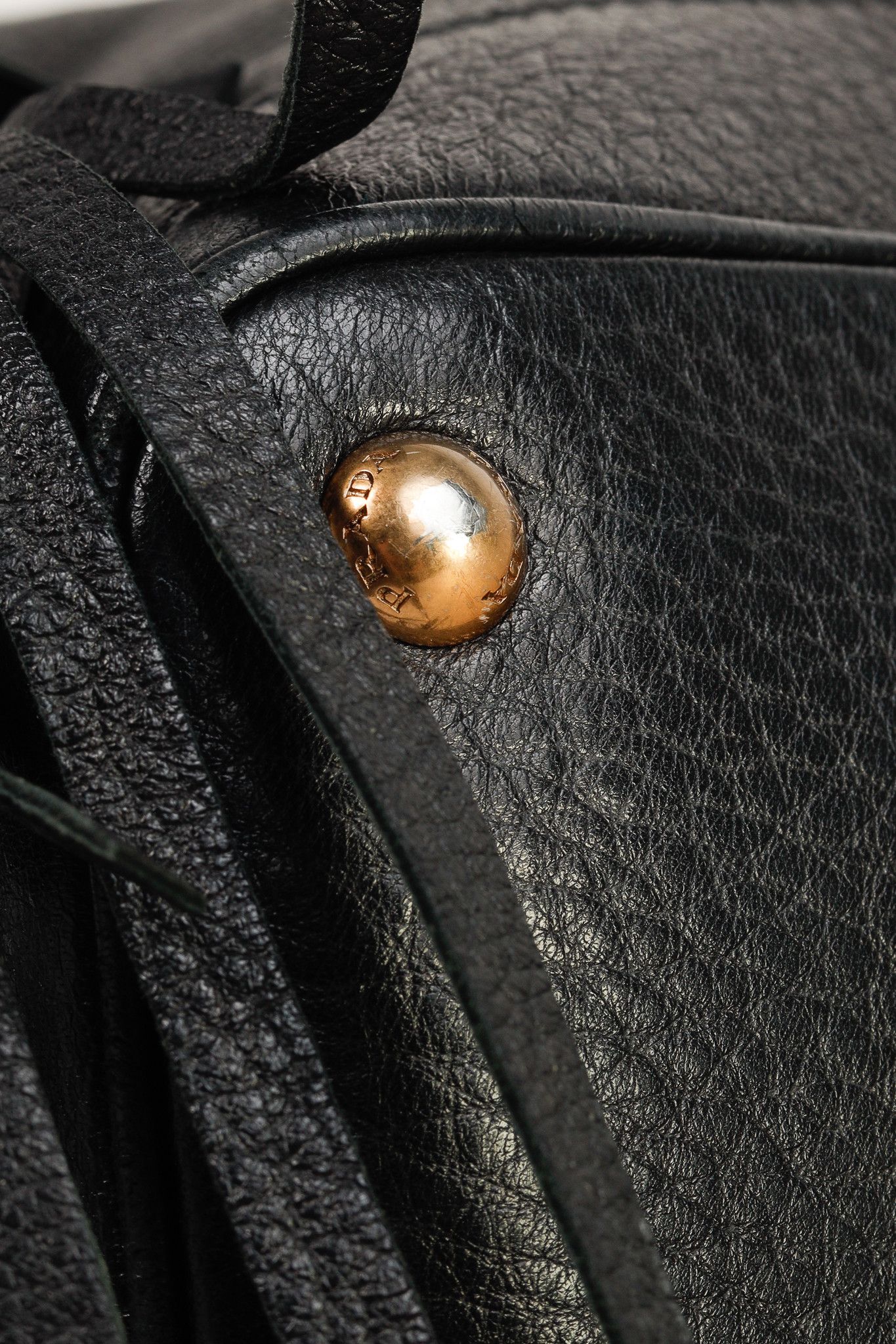 Prada Cervo Black Fringe Deerskin Leather Tote