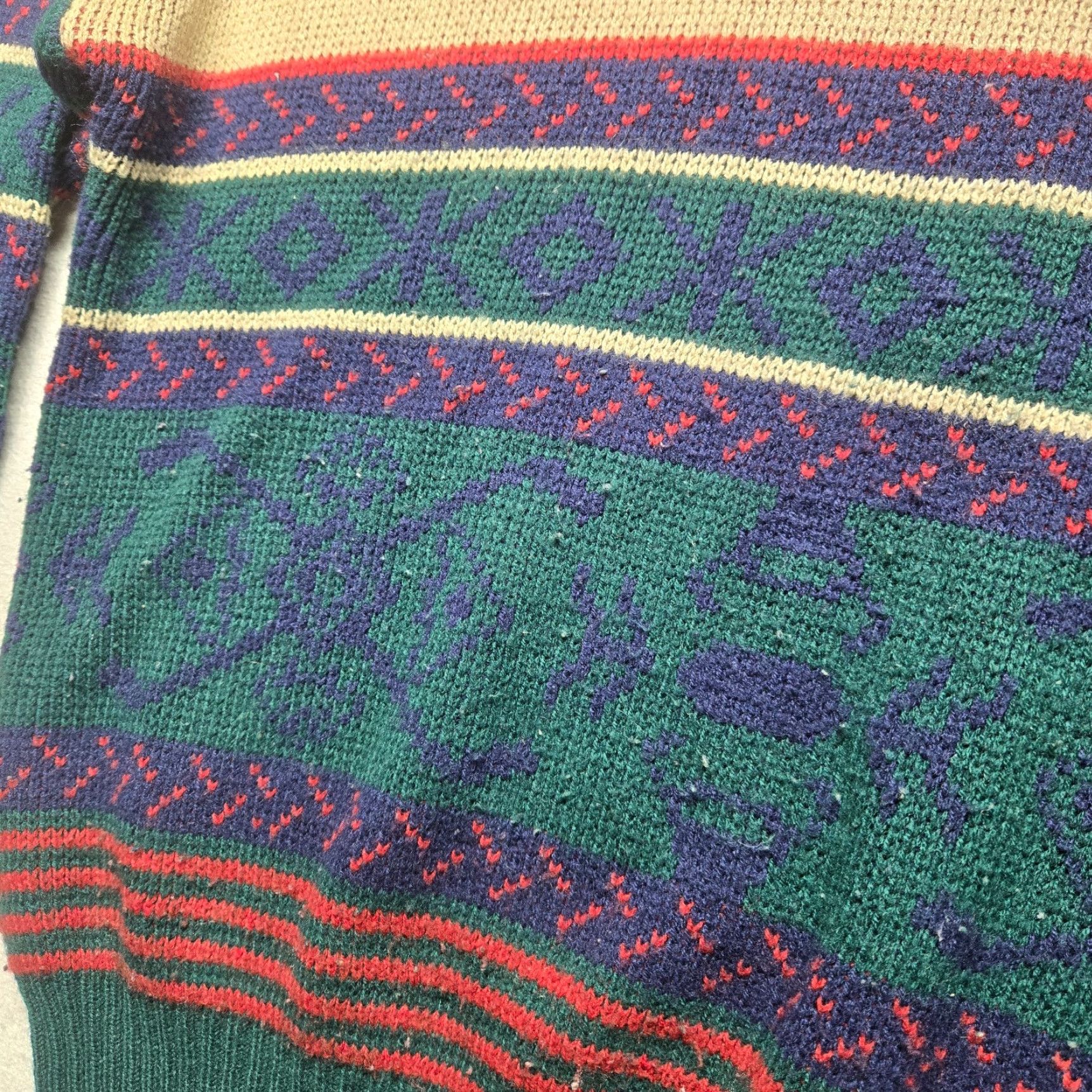 Vintage VINTAGE Stoneriver Sweater Stripped Southwestern Abstract Funky Art 90s Adult Mens Large Size US L / EU 52-54 / 3 - 3 Thumbnail
