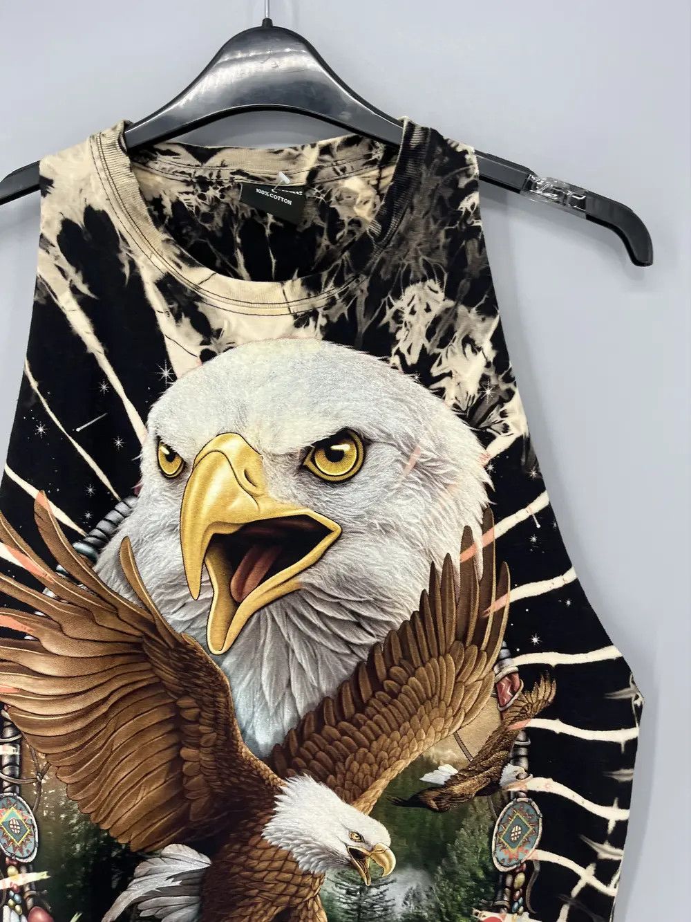 Band Tees × Vintage Cool T-shirt with eagle neon print in Harley style Size US L / EU 52-54 / 3 - 4 Thumbnail