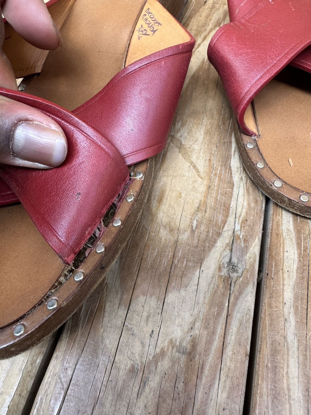 Church's Church’s women’s red strappy slip on sandals EUR 37.5 UK 5.5 Size US 7.5 / IT 37.5 - 14 Thumbnail