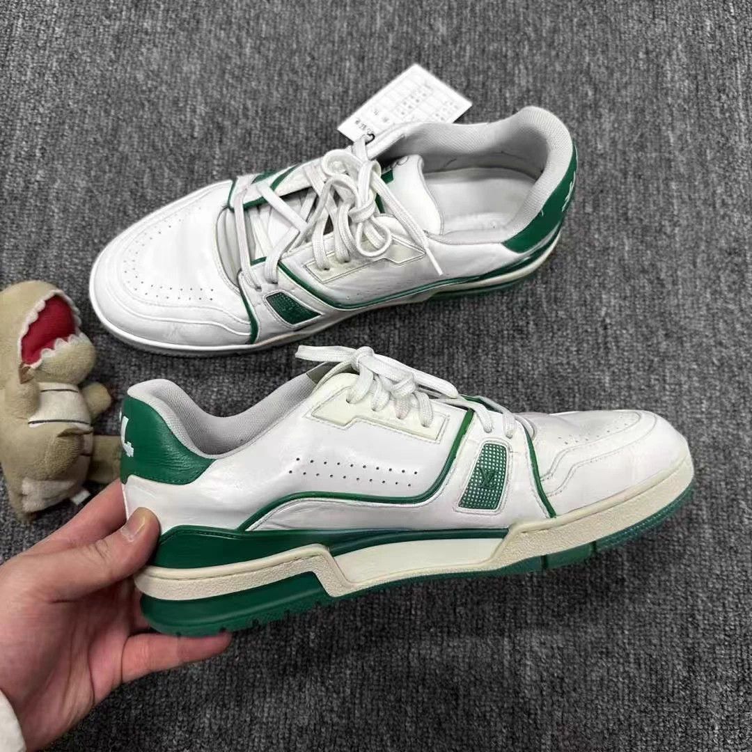 Louis Vuitton LV Green Original Trainer 41.5 95 New w/ Gucci insole Size US 8.5 / EU 41-42 - 3 Thumbnail
