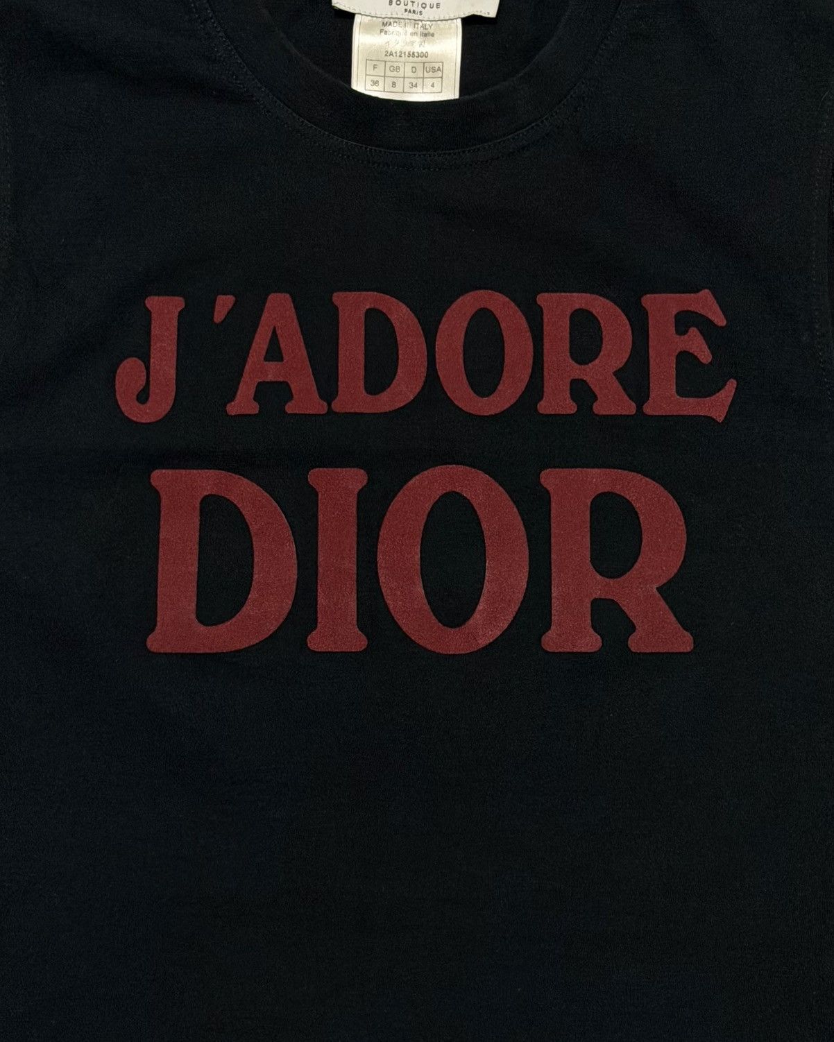 Dior CHRISTIAN DIOR F/W 2002 "J'ADORE DIOR" Logo Tank Top Size XS / US 0-2 / IT 36-38 - 3 Thumbnail