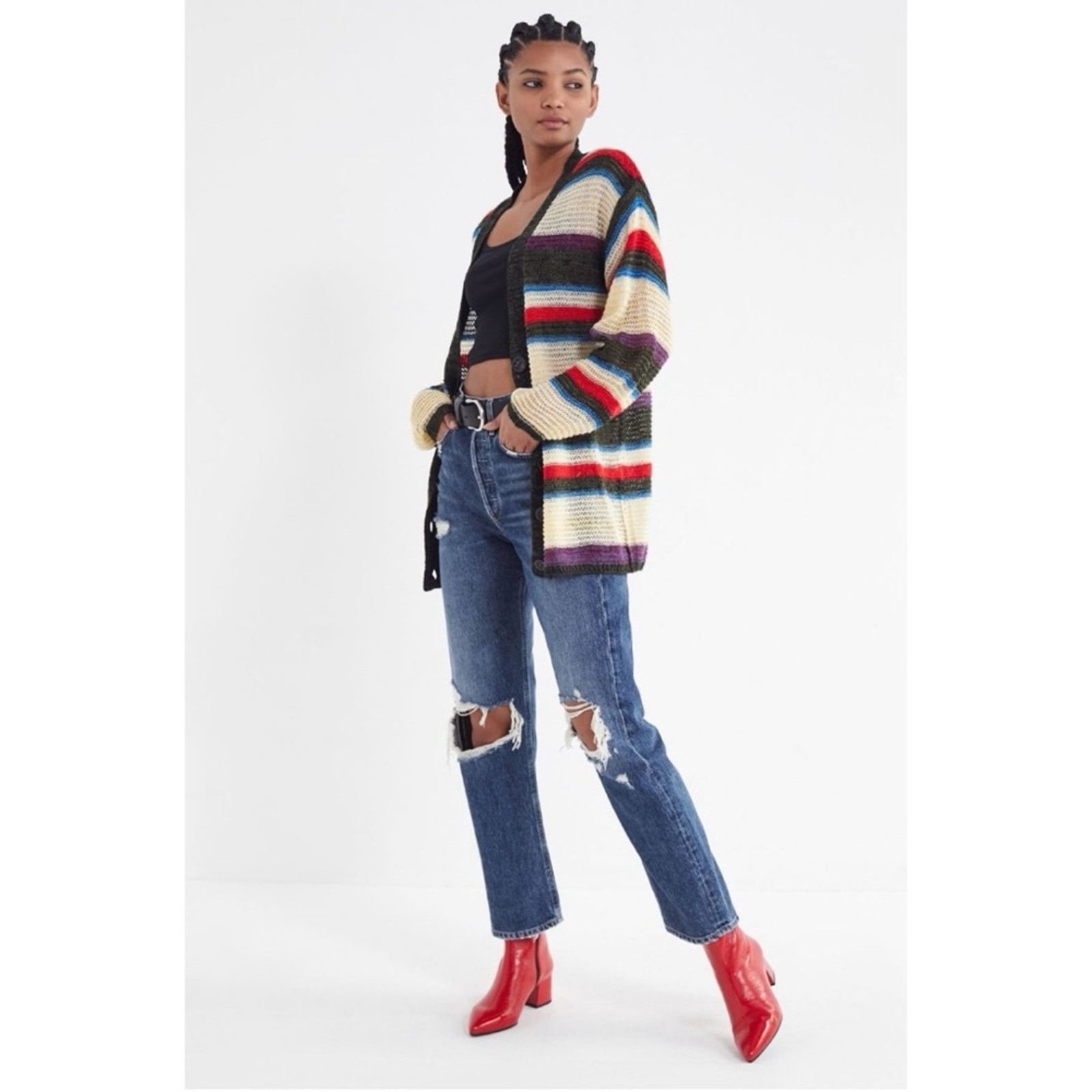 Urban Outfitters Urban Outfitters 🌺 Eternal Sunshine Striped Cardigan Size S / US 4 / IT 40 - 14 Thumbnail