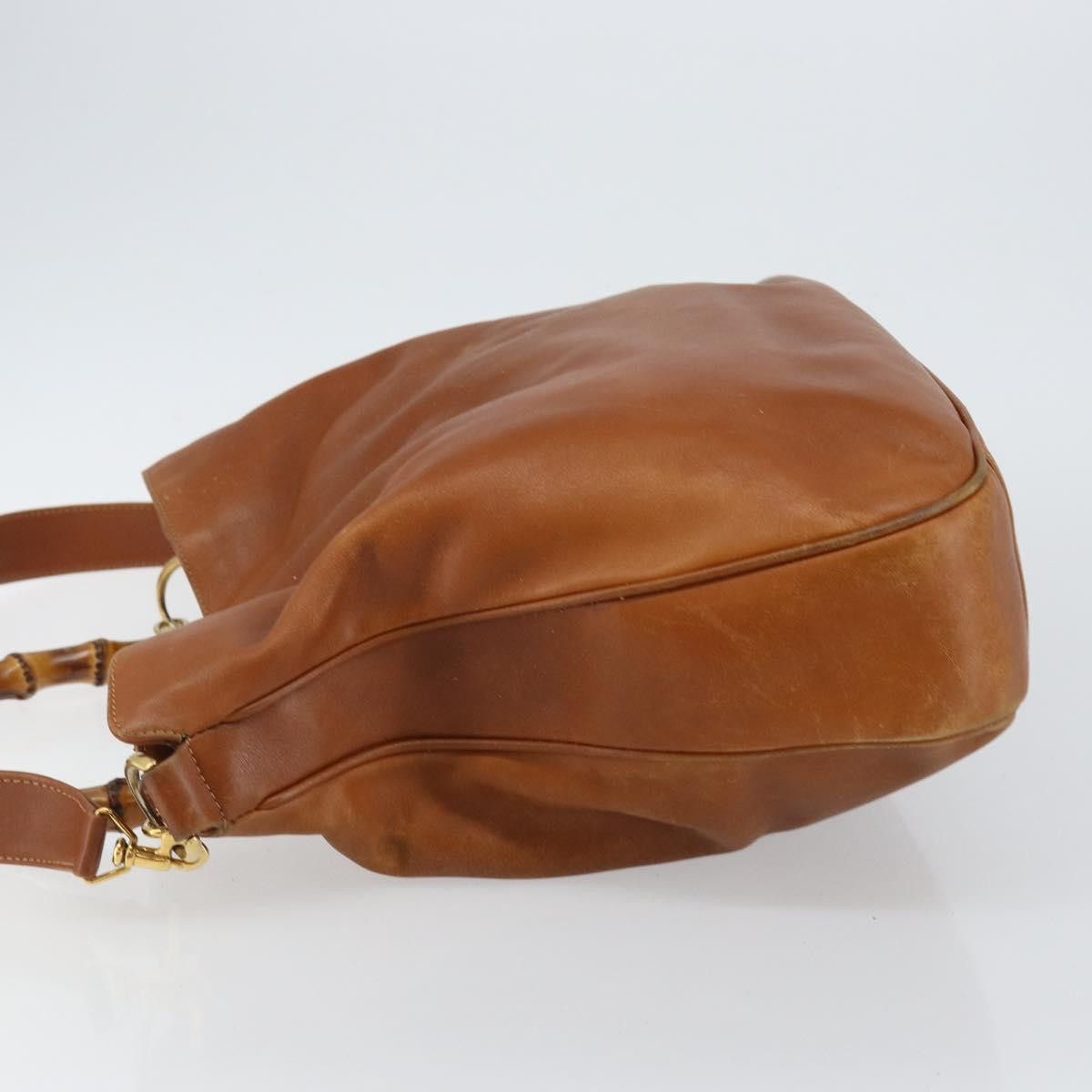 Gucci GUCCI Bamboo Handbag Leather Beige Silver 001 001 Size ONE SIZE - 5 Thumbnail