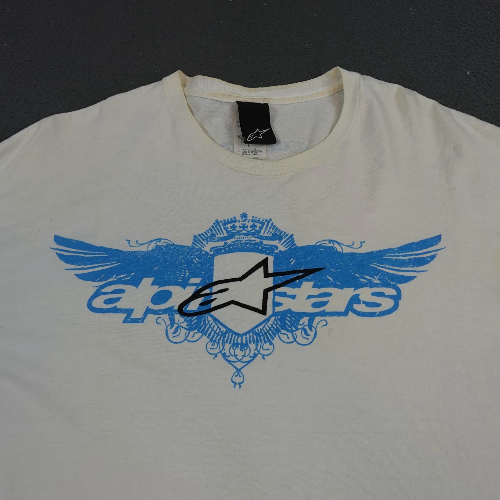 Alpinestars VINTAGE Alpinestars Shirt Mens Large White Logo Graphic Motorcycle Tee Racing Shirt Size US L / EU 52-54 / 3 - 2 Thumbnail