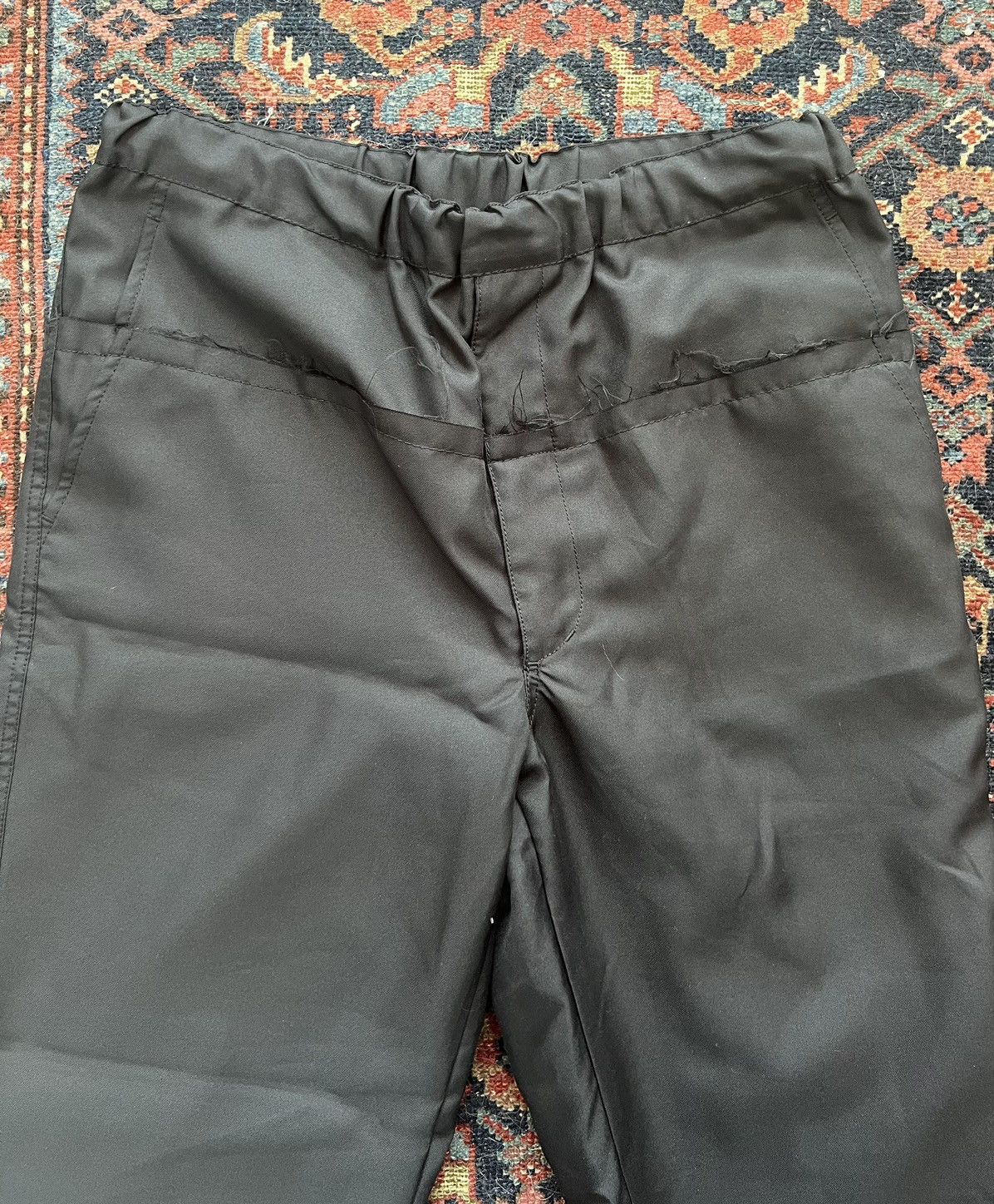 image of Comme Des Garcons x Comme Des Garcons Shirt Comme Des Garçons Shirt Double Waist Pants in Black (Si