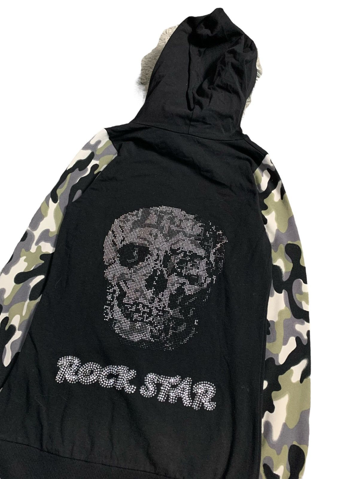 Beauty Beast EAGLE ROCK STAR SKULL SLEEVE CAMO FUR ZIP HOODIE LGB STYLE Size US XS / EU 42 / 0 - 2 Thumbnail