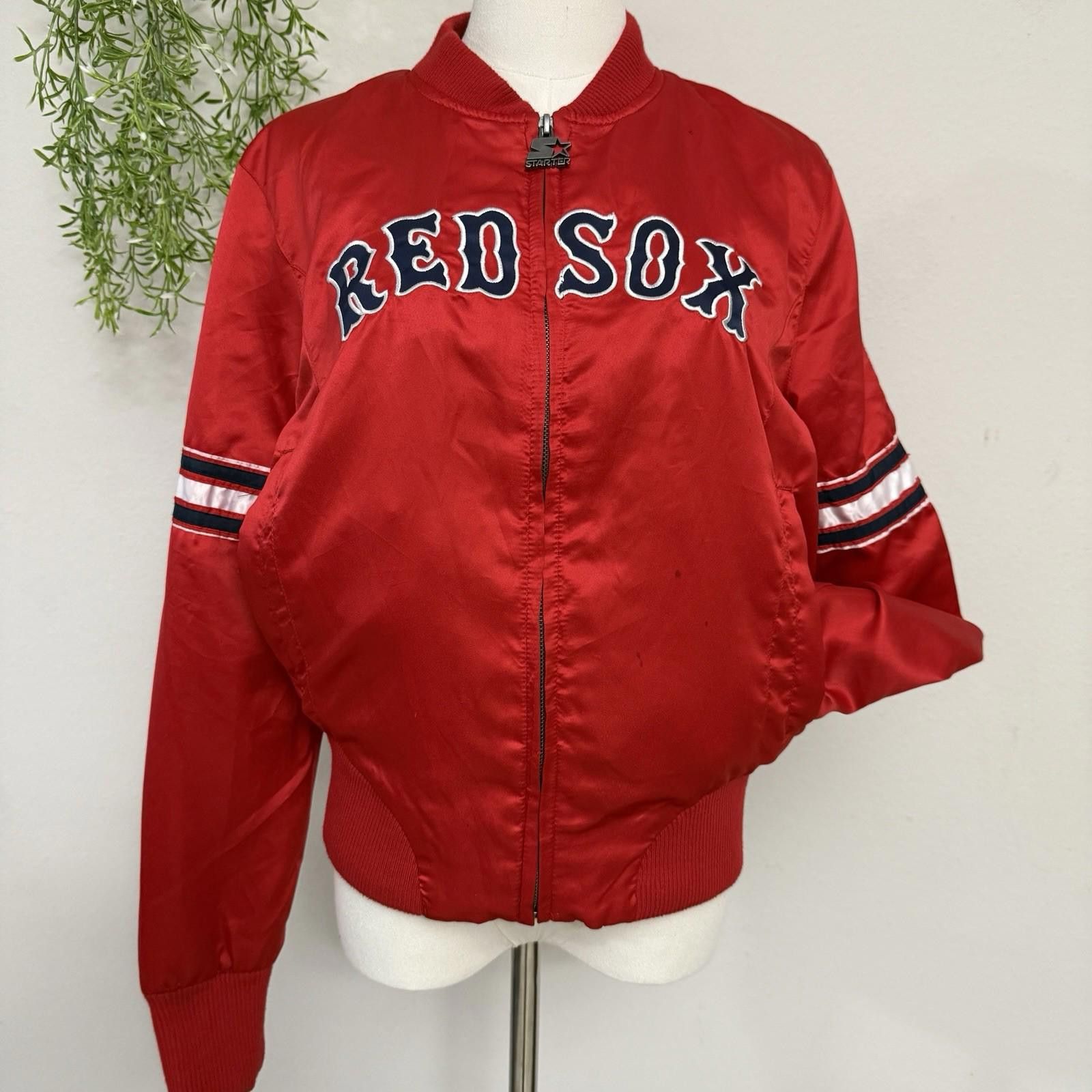 Starter Red Sox Starter Bomber Jacket Womens Large Size L / US 10 / IT 46 - 2 Thumbnail