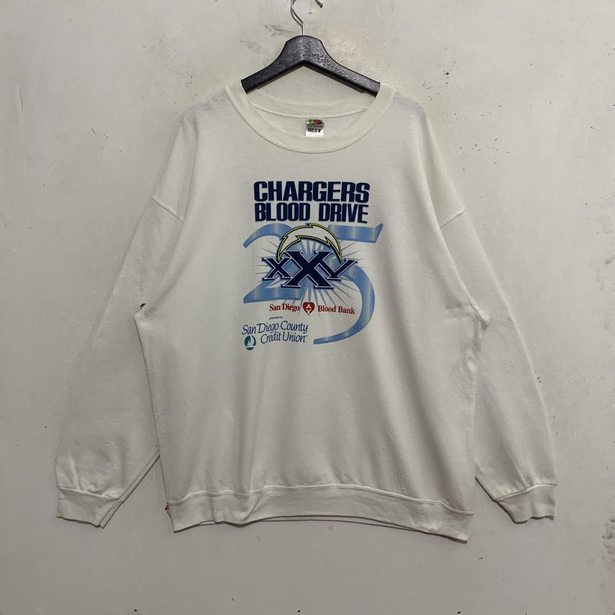Fruit Of The Loom Vintage FruitOfTheLoom Charger Blood Drive Sweatshirt Size US XL / EU 56 / 4 - 1 Thumbnail