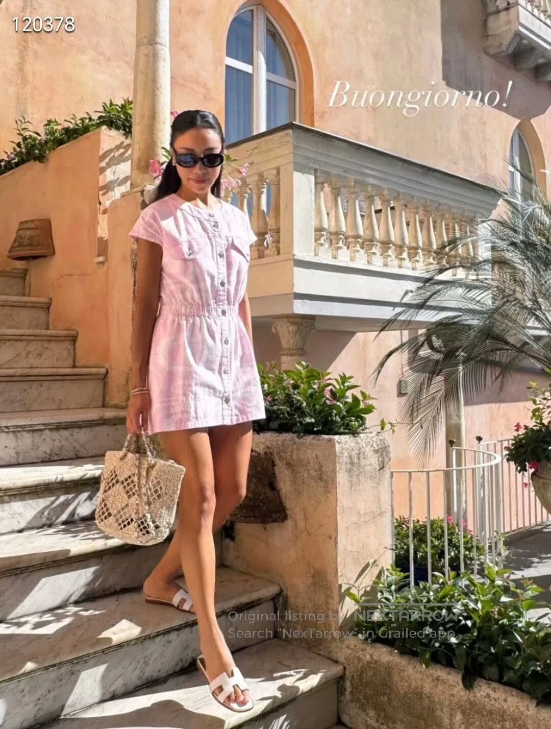 Chanel Chanel 25M Cocobeach Logo Print Dress. Size XS / US 0-2 / IT 36-38 - 8 Thumbnail