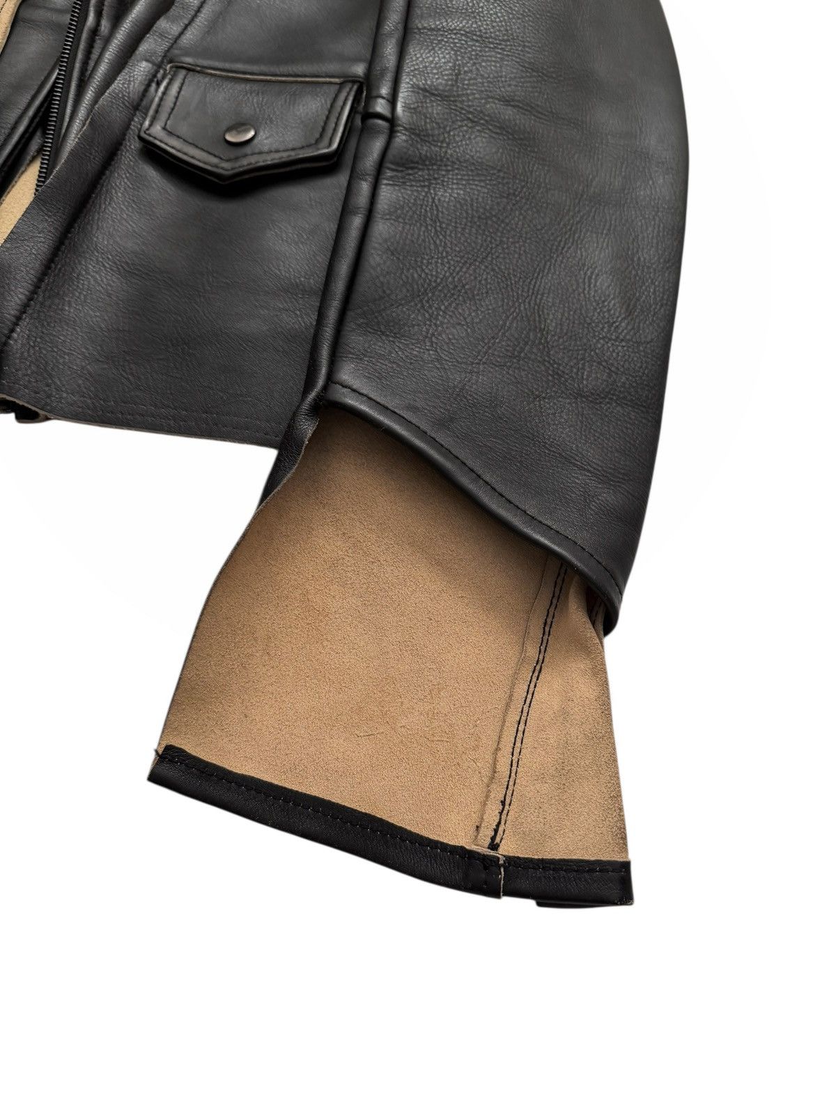 H&M × Maison Margiela 2007 Deconstructed Leather Biker Jacket Size S / US 4 / IT 40 - 4 Thumbnail